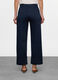 Pantaloni straight fit in raso di cotone stretch donna_1