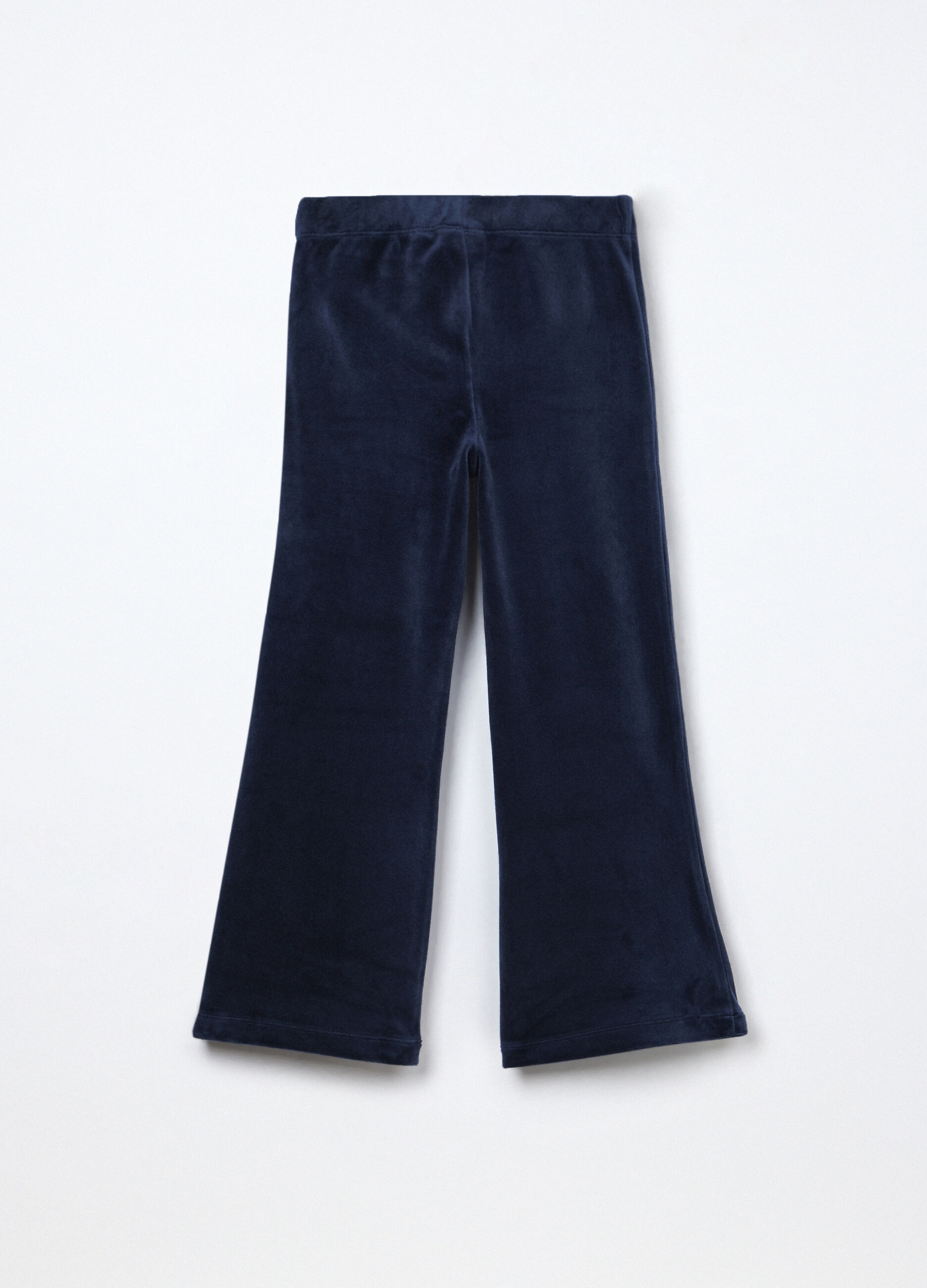 Pantaloni wide leg velours bambina_1