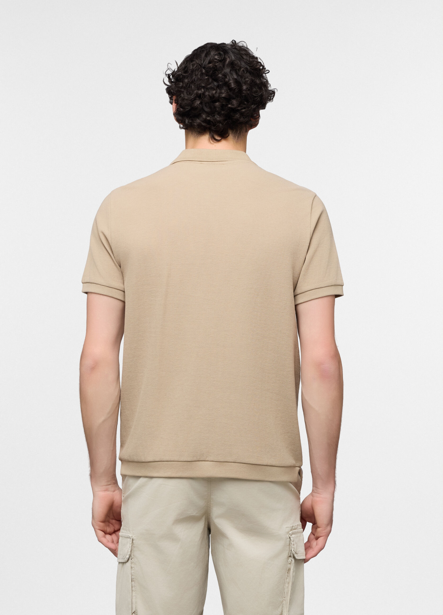 Polo a maniche corte in maglia uomo_1