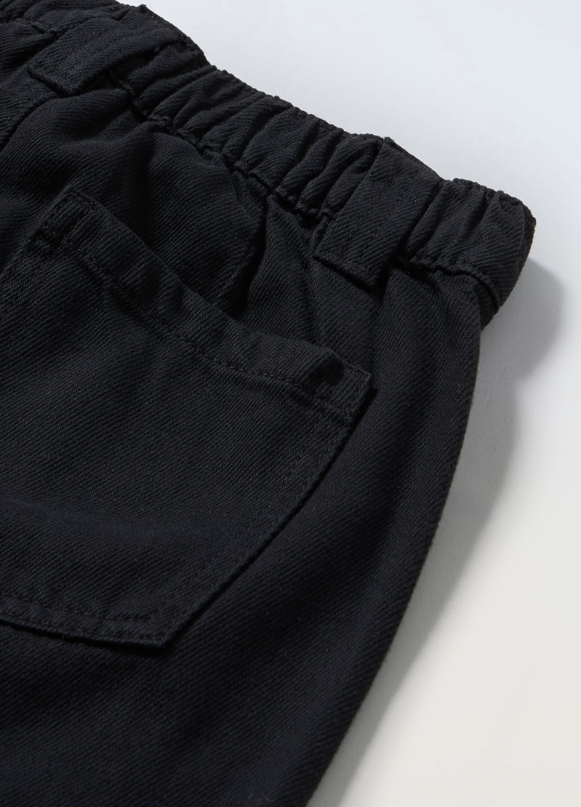 Pantaloni cargo in twill di puro cotone ragazza_1