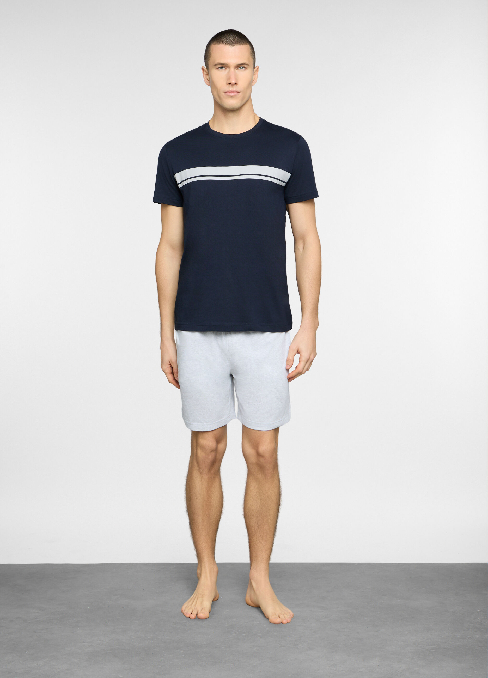 Pigiama corto con stampa uomo_0