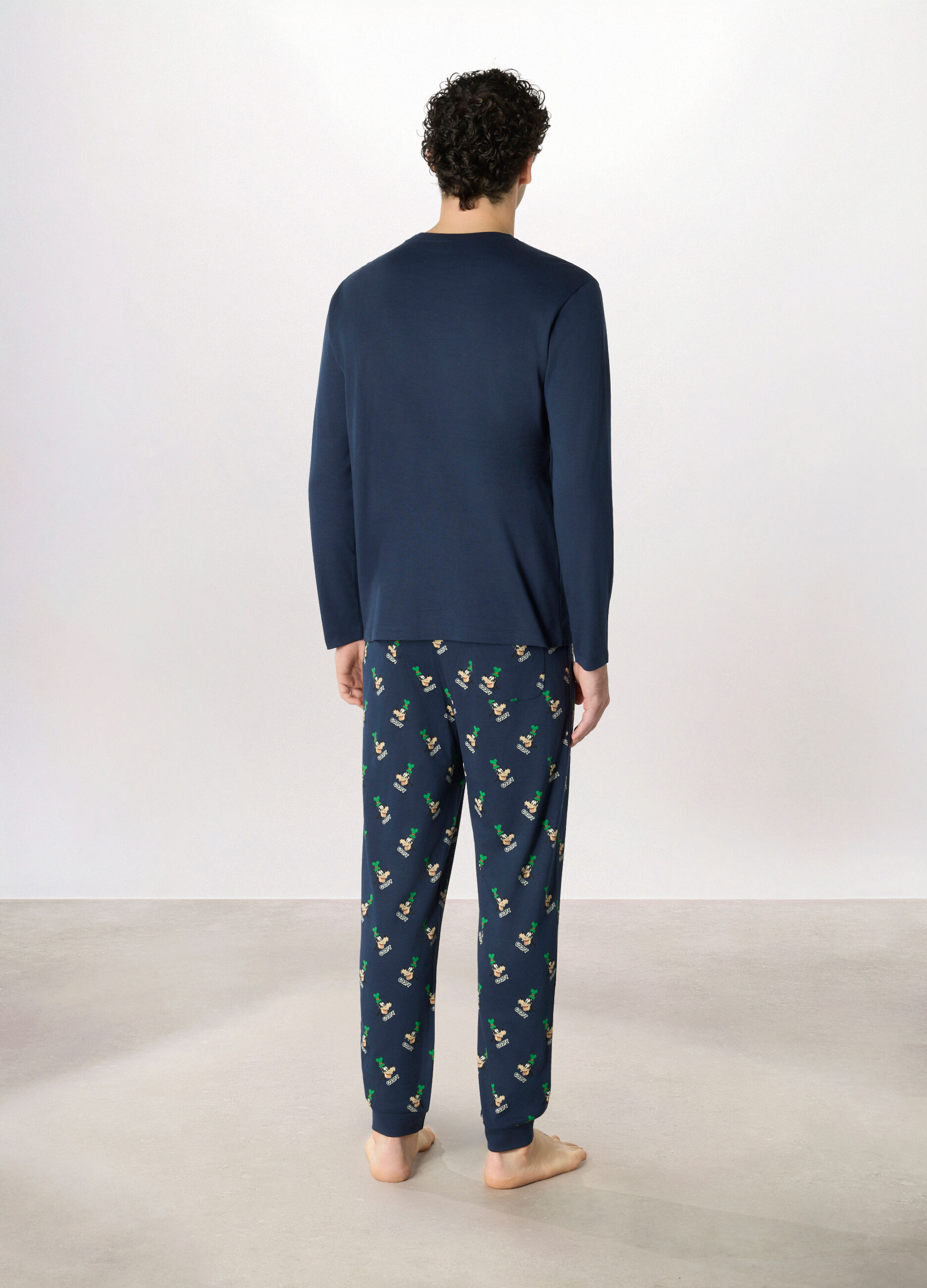 Pigiama lungo Pippo in interlock di cotone uomo_1