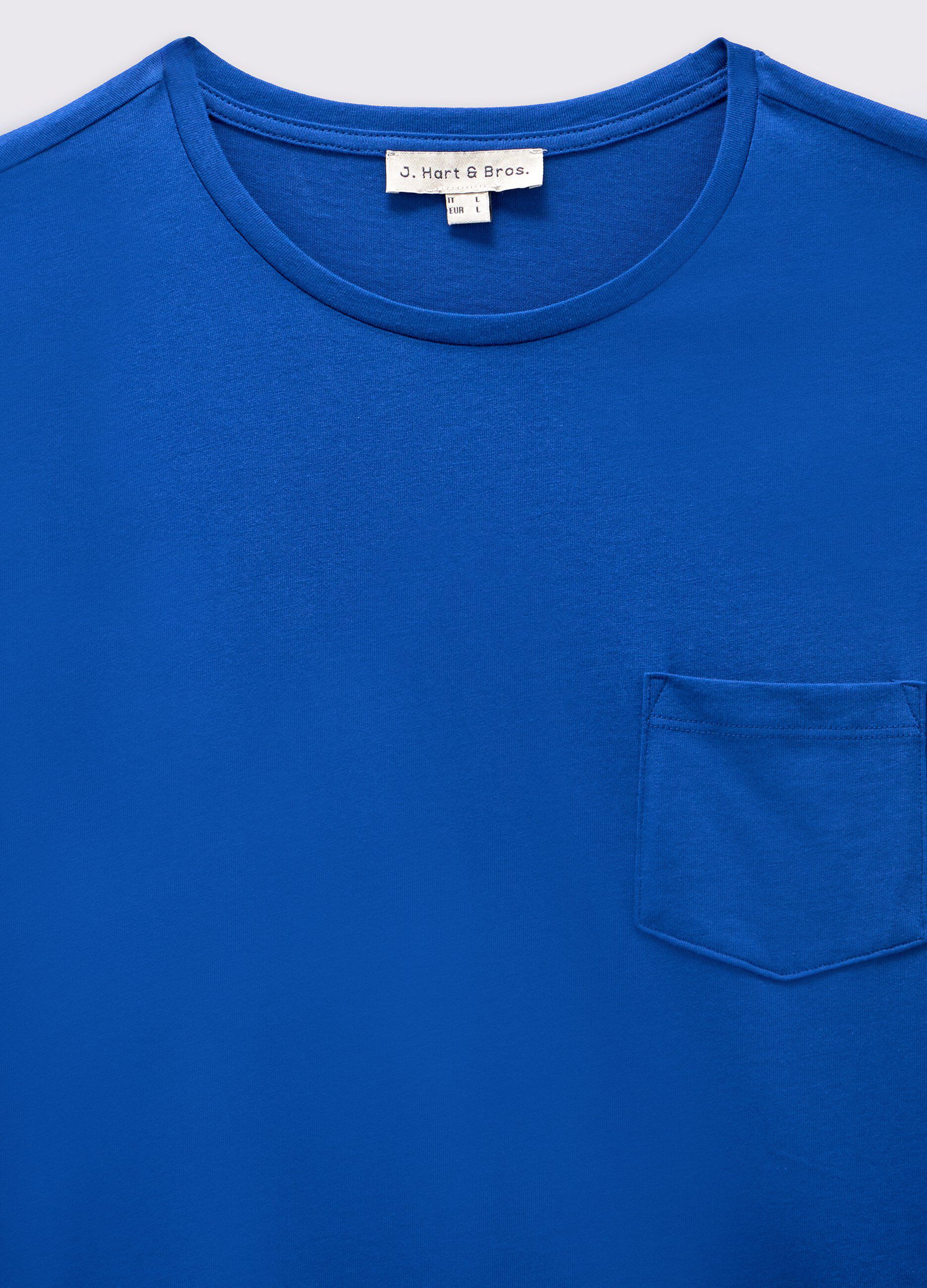 T-shirt in puro cotone con taschino uomo_1