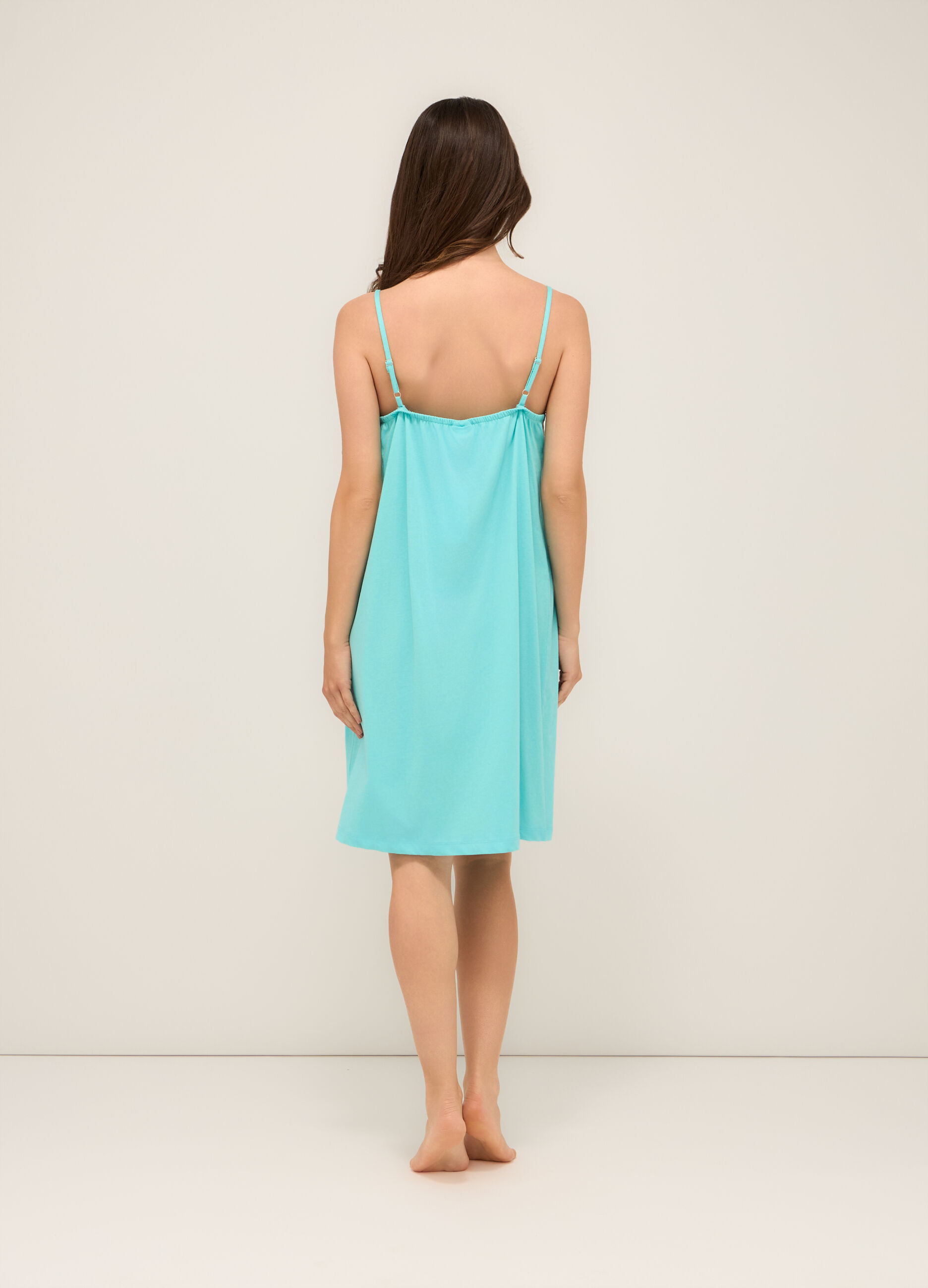 Camicia da notte in jersey di puro cotone donna_1