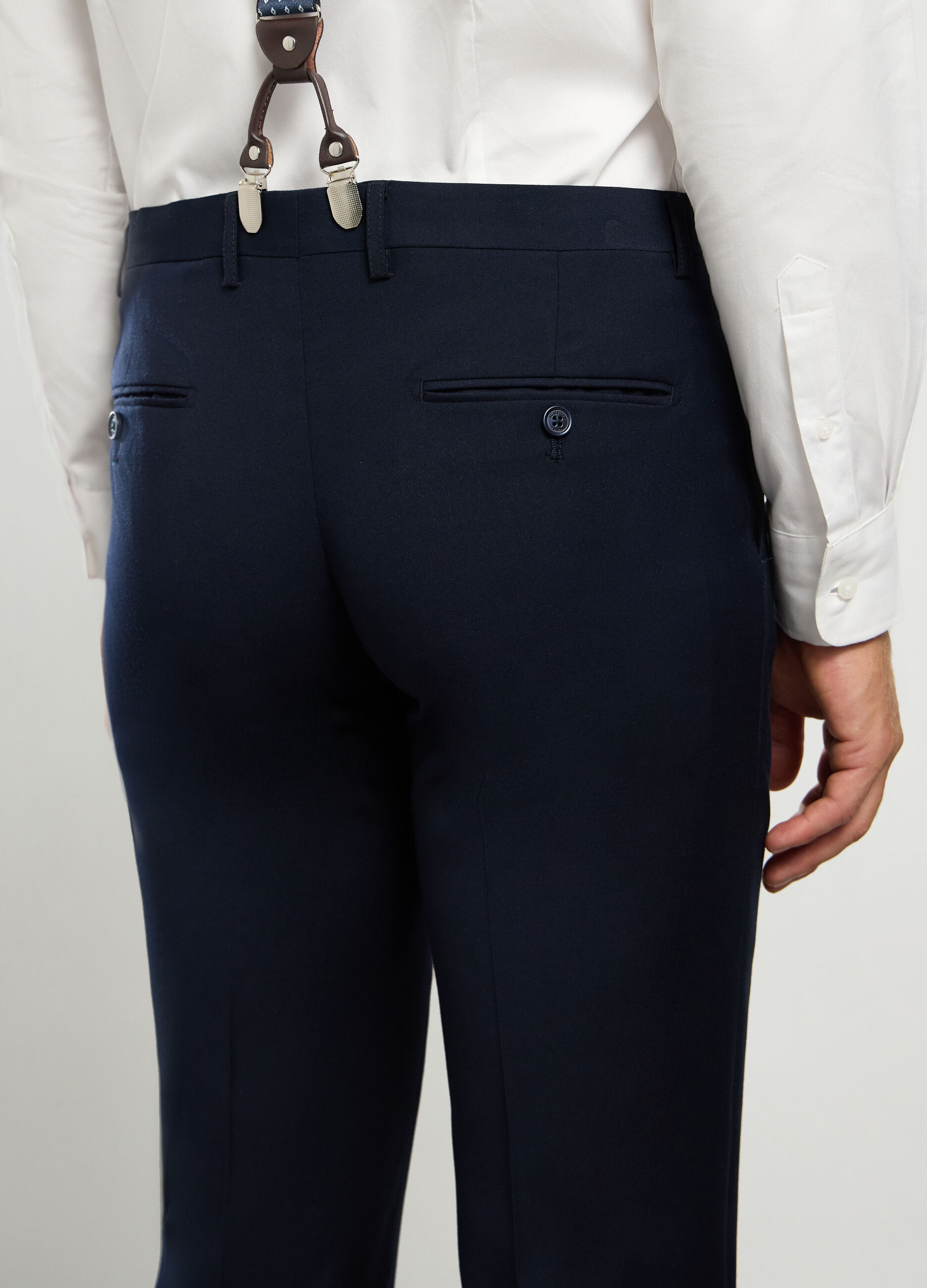 Pantalone slim fit in tessuto stretch uomo_2