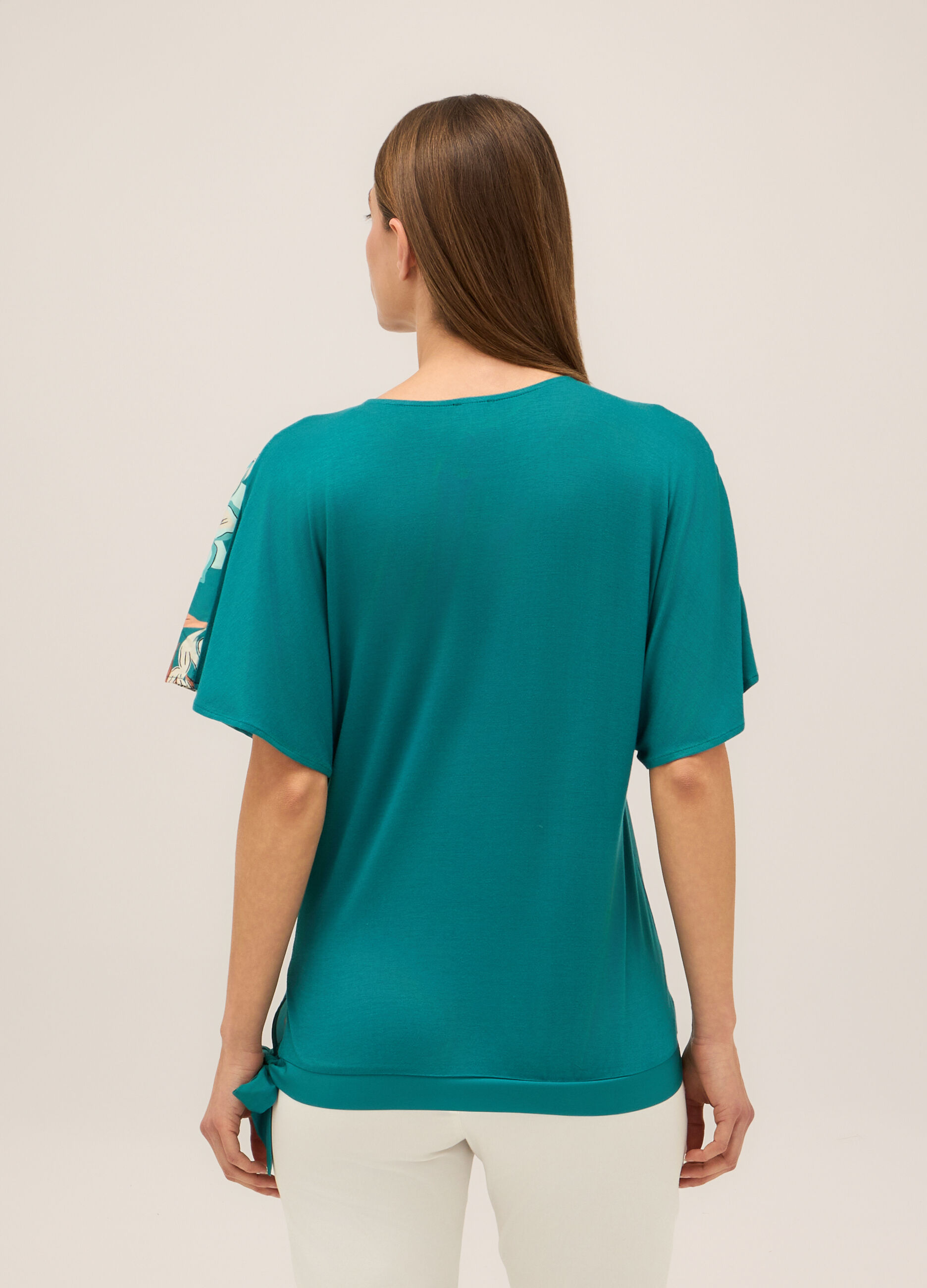 T-shirt con maniche ad aletta donna_1