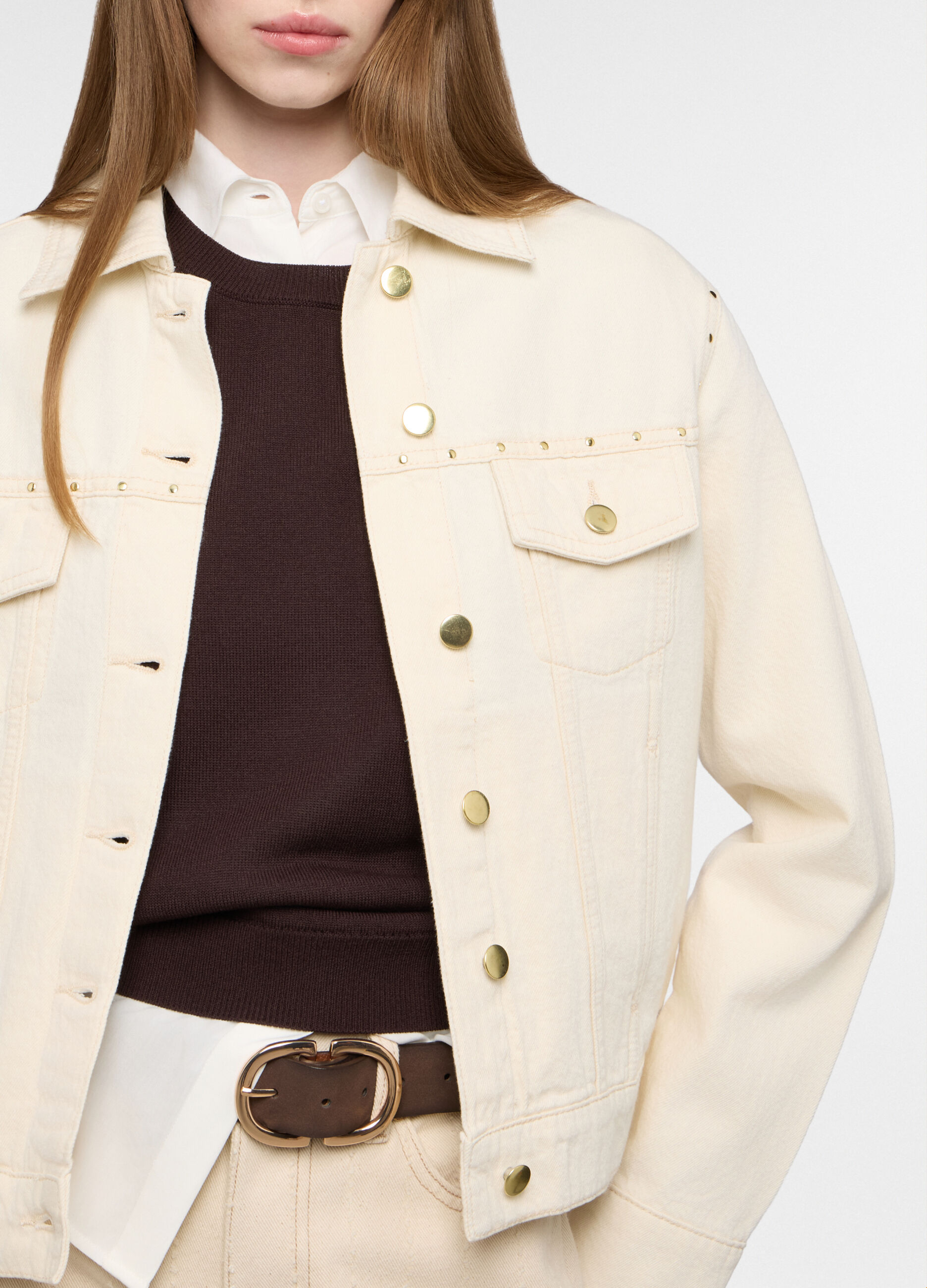 Giacca in denim di puro cotone donna_2