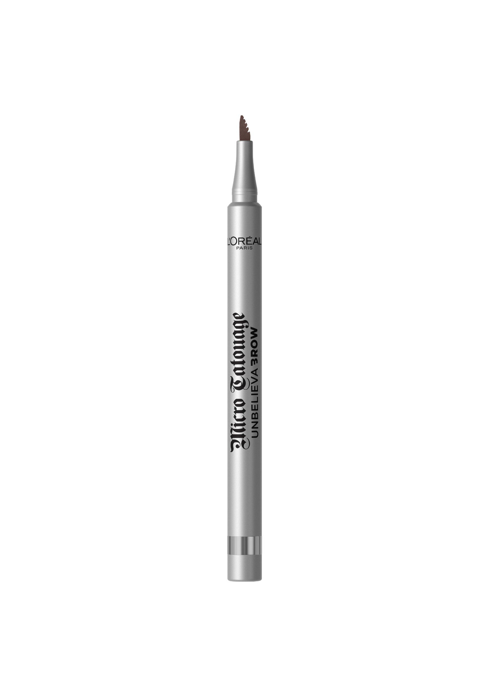 L'Oréal Paris Unbelievabrow Micro Tatouage, Pennarello per Sopracciglia, Effetto microblading, Dark Brune (108).
