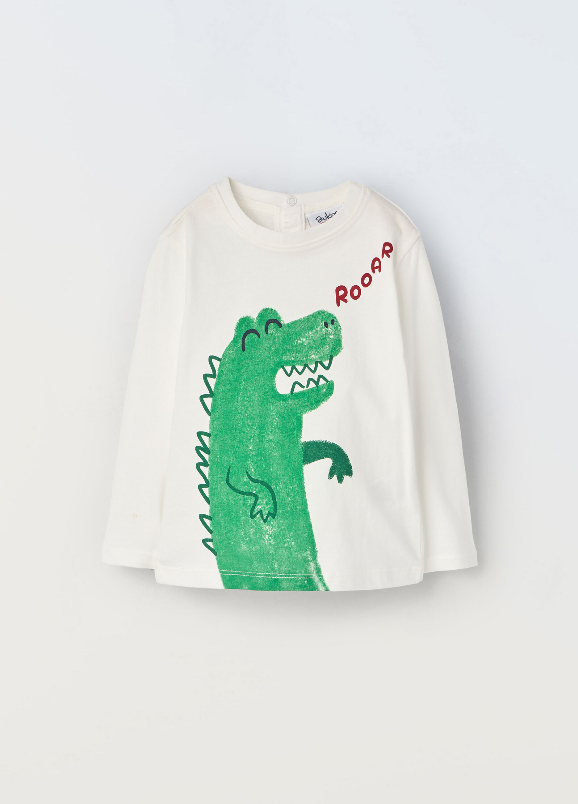 T-shirt in puro cotone a maniche lunghe neonato_0