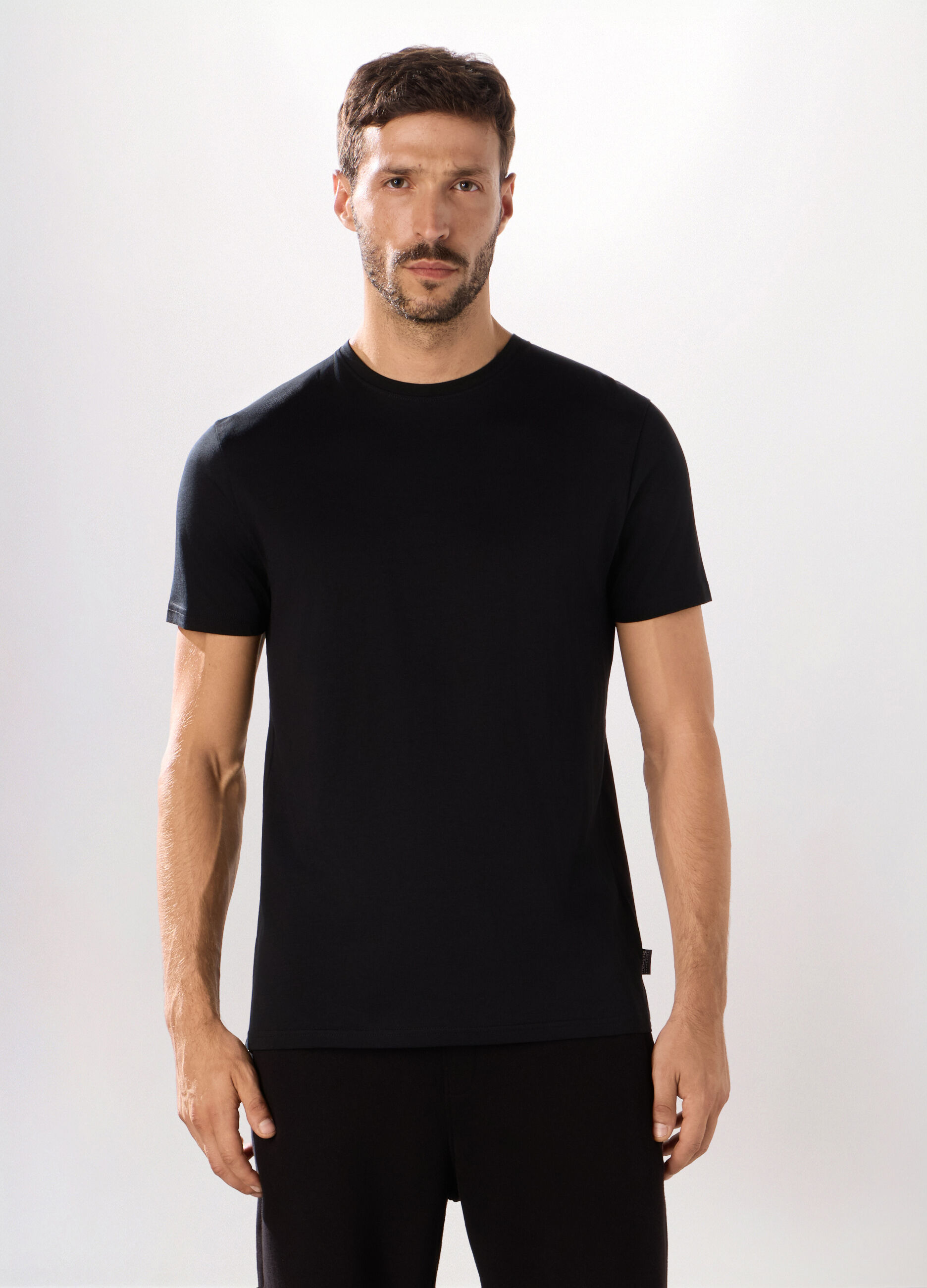 T-shirt girocollo regular fit in cotone uomo_0