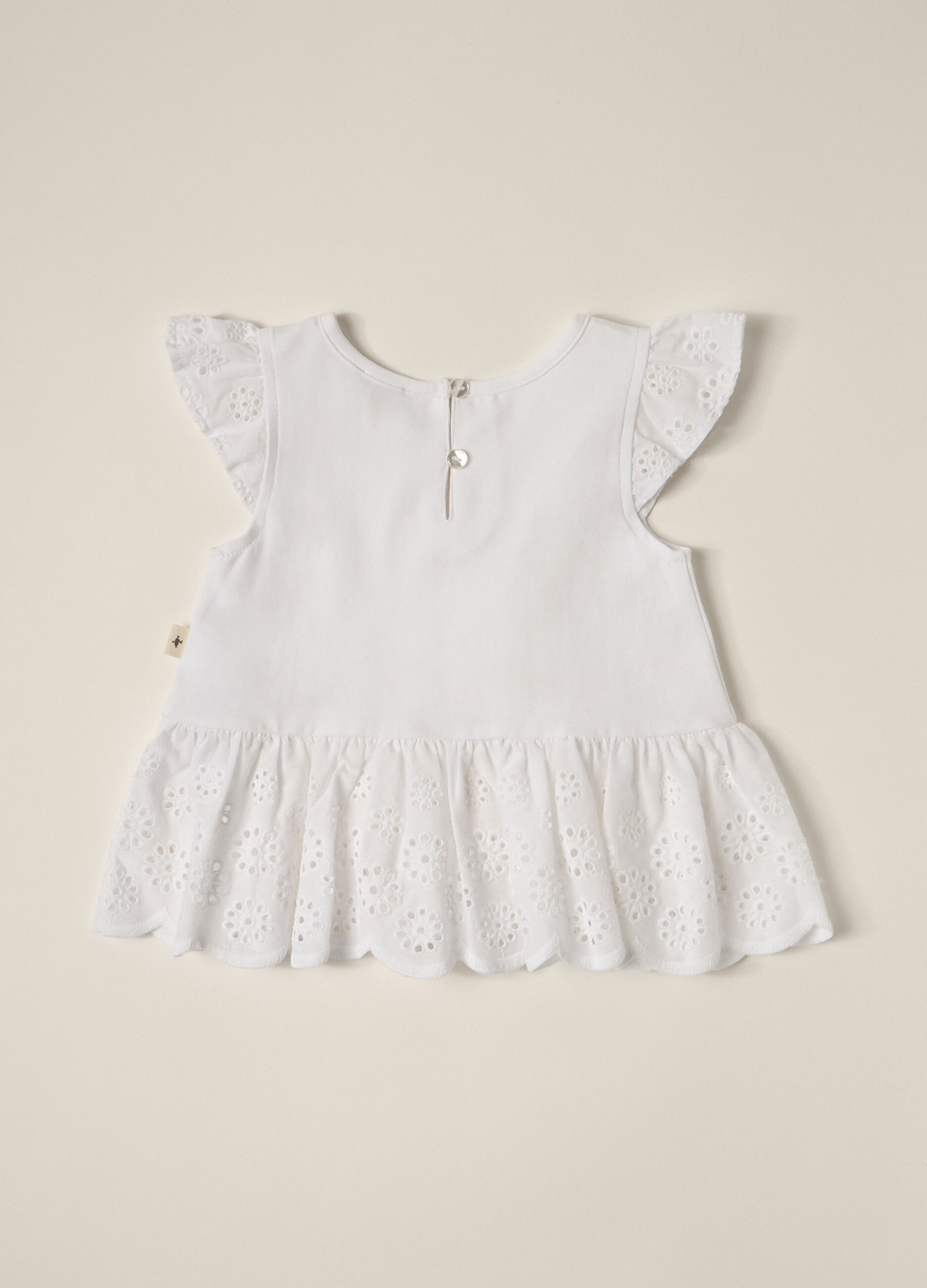 T-shirt in jersey di cotone stretch IANA neonata_2