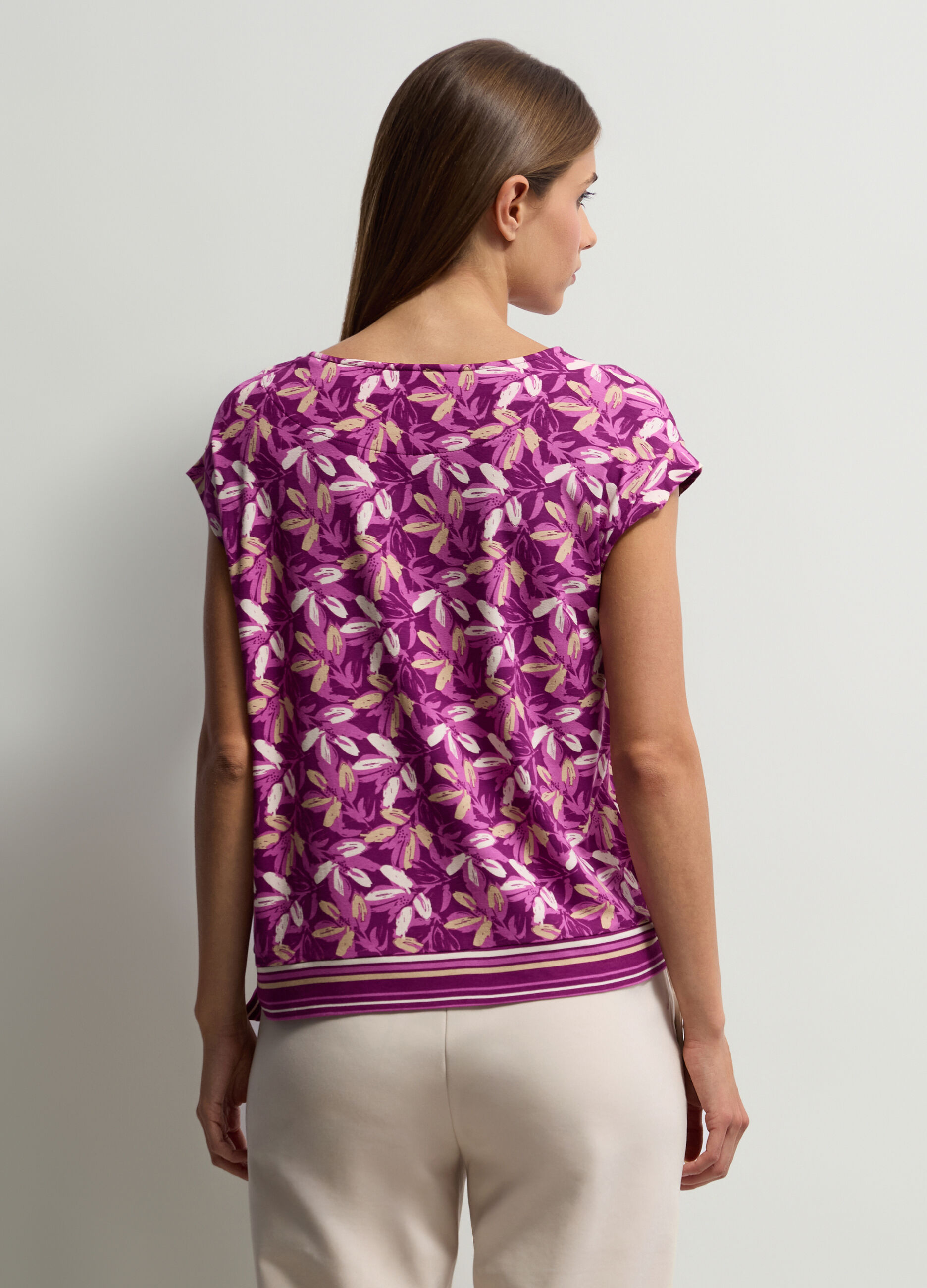 T-shirt girocollo stretch donna_1