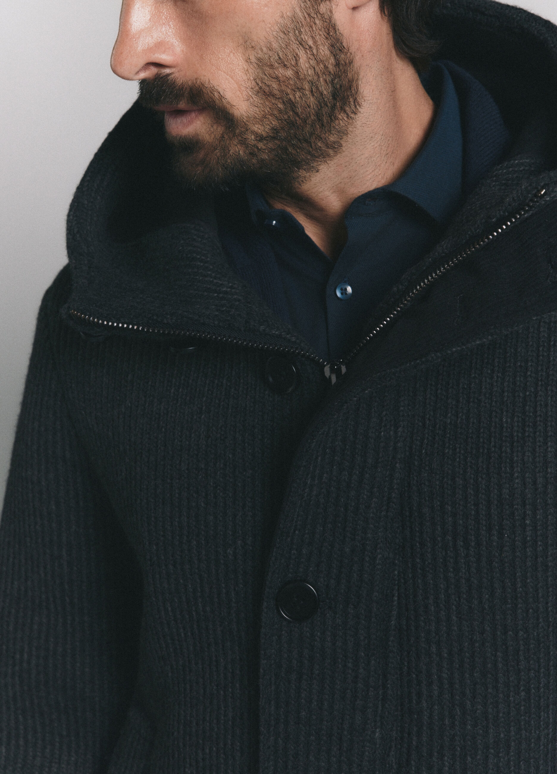 Giubbotto con cappucci in maglia uomo_5