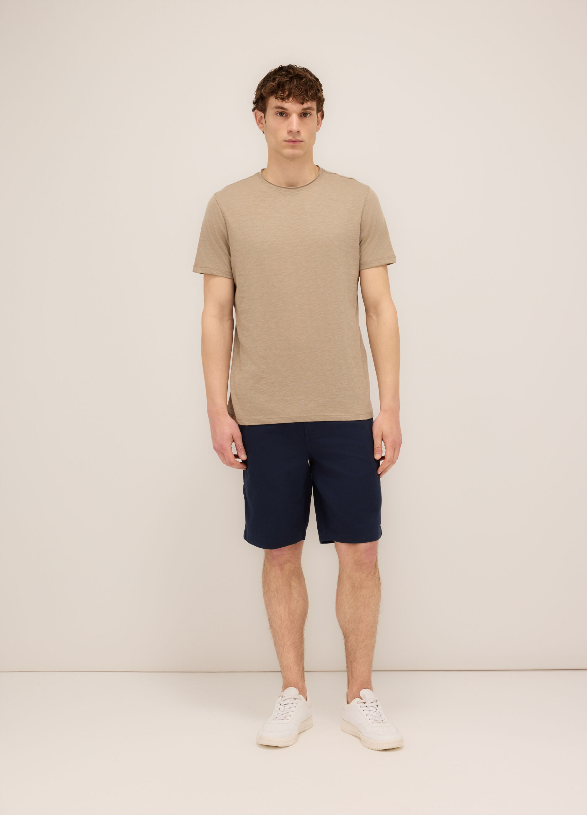 Bermuda in twill di cotone uomo