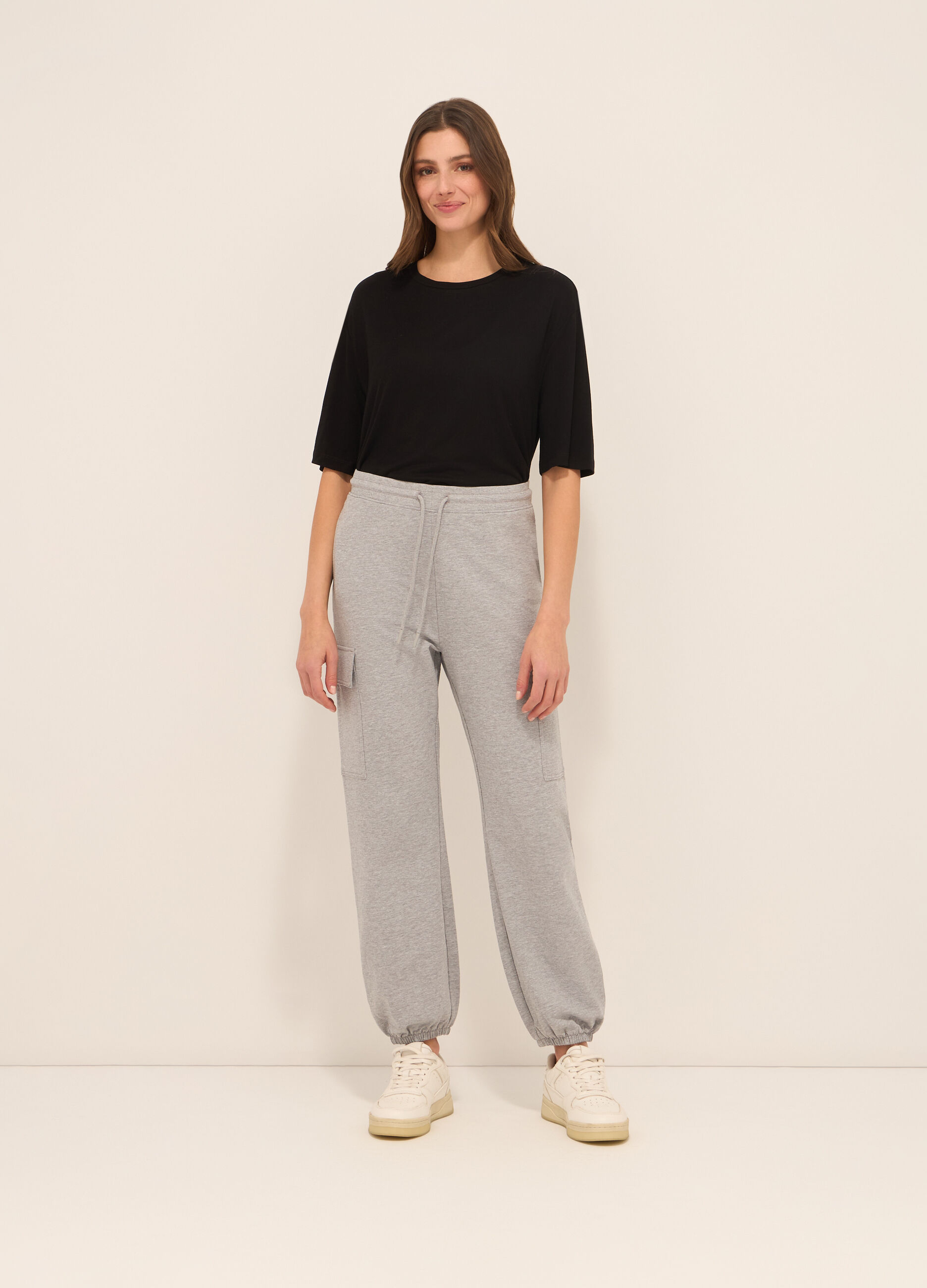 Jogger cargo in cotone stretch donna_0