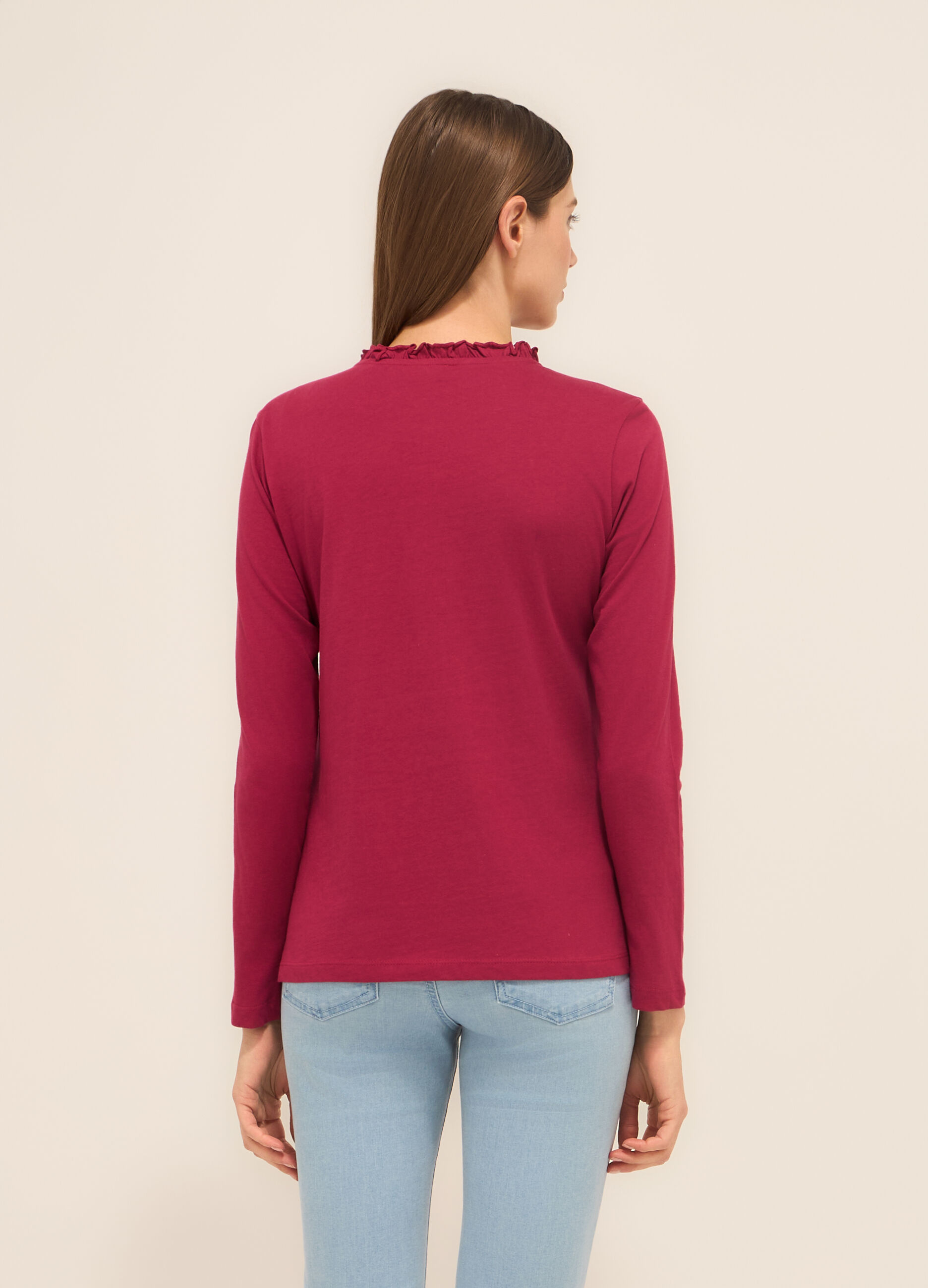 T-shirt in jersey di puro cotone donna_1