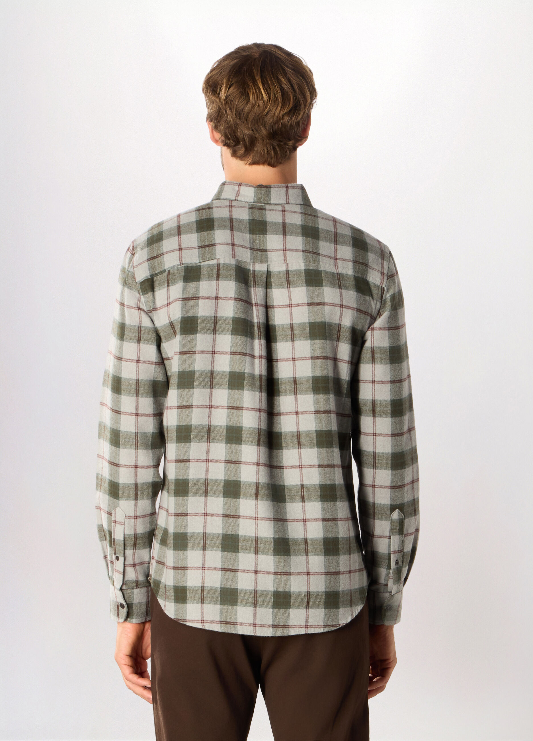 Camicia slim fit in misto cotone uomo_1