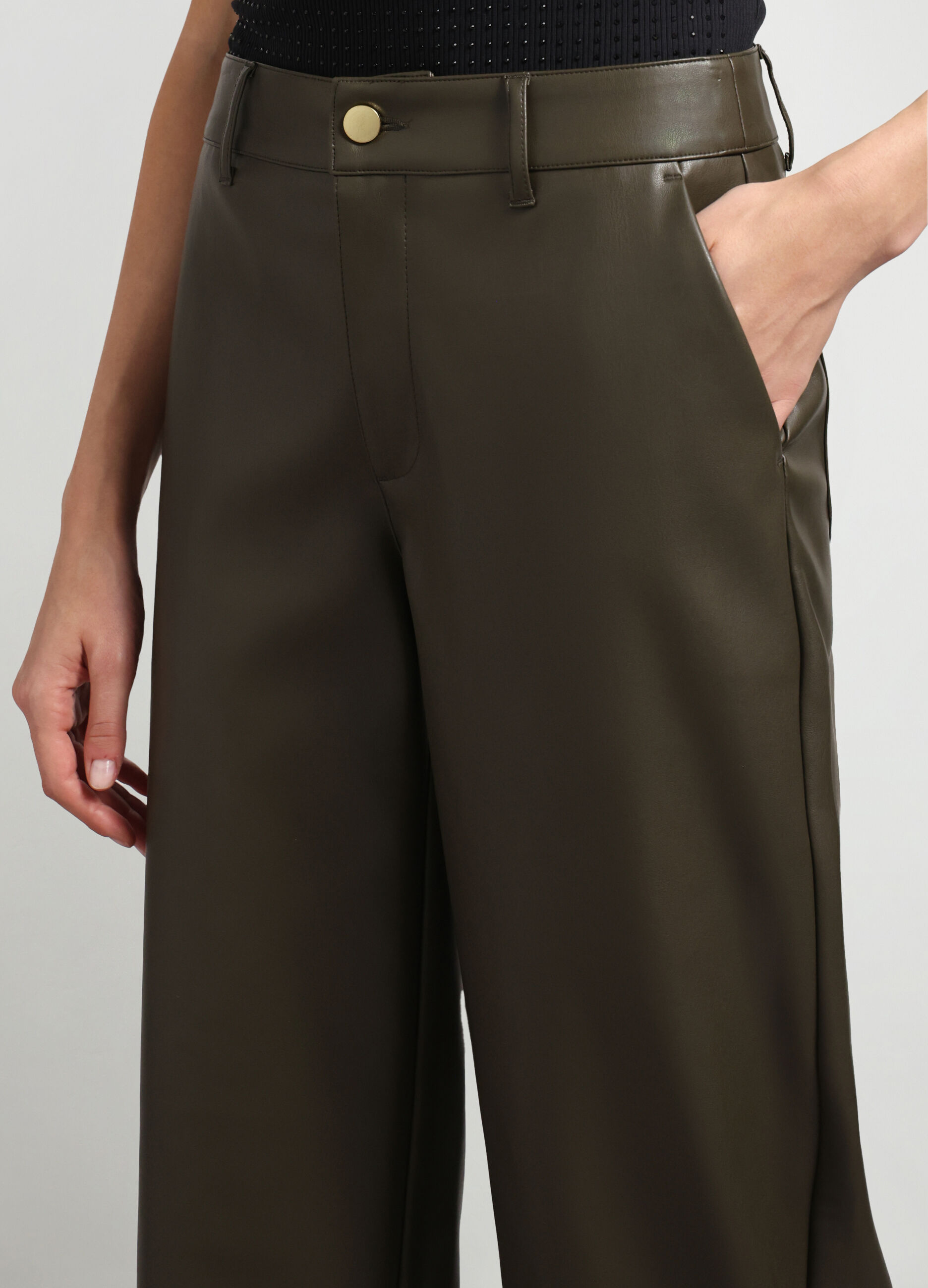 Pantaloni in eco pelle donna_2