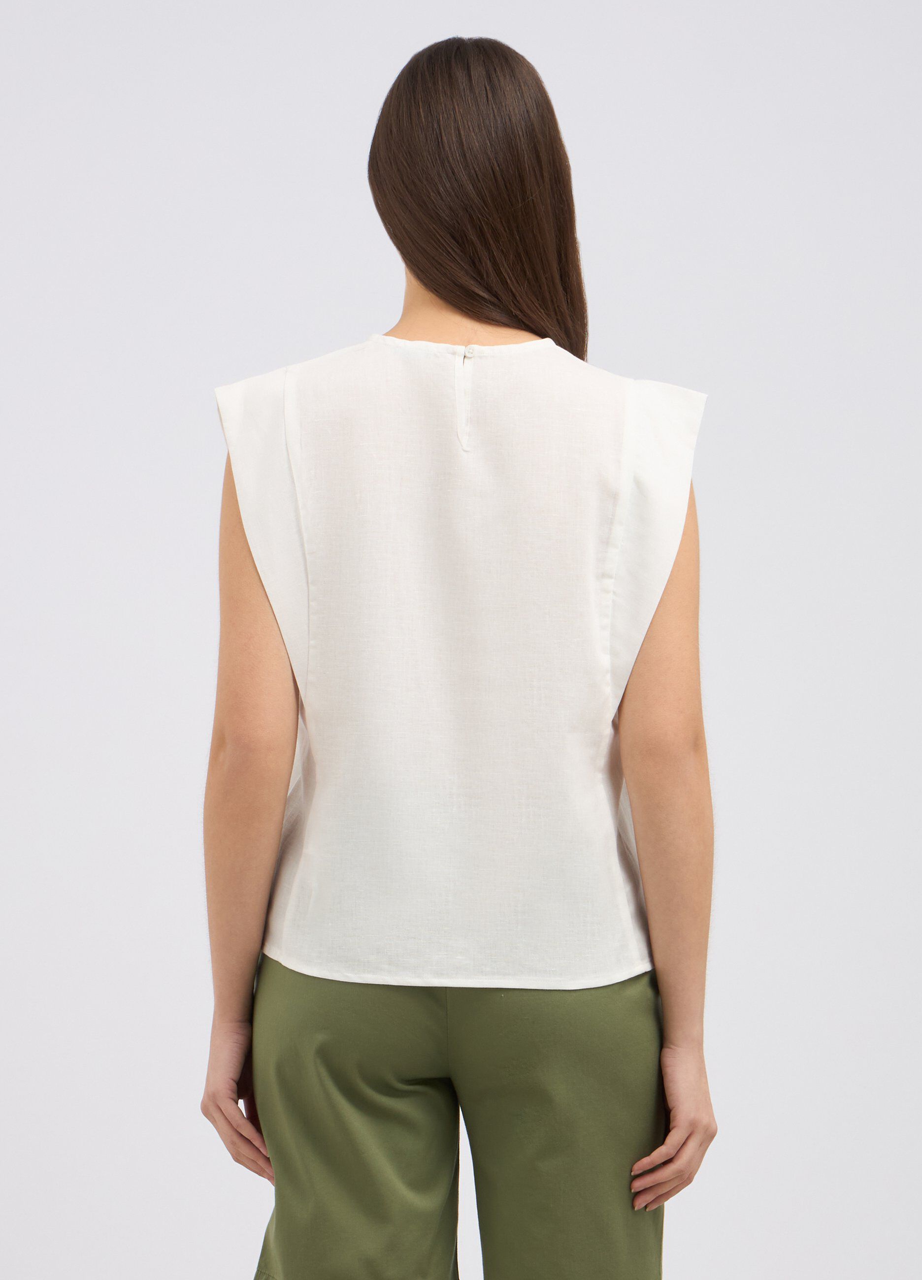 Blusa in misto lino donna_1
