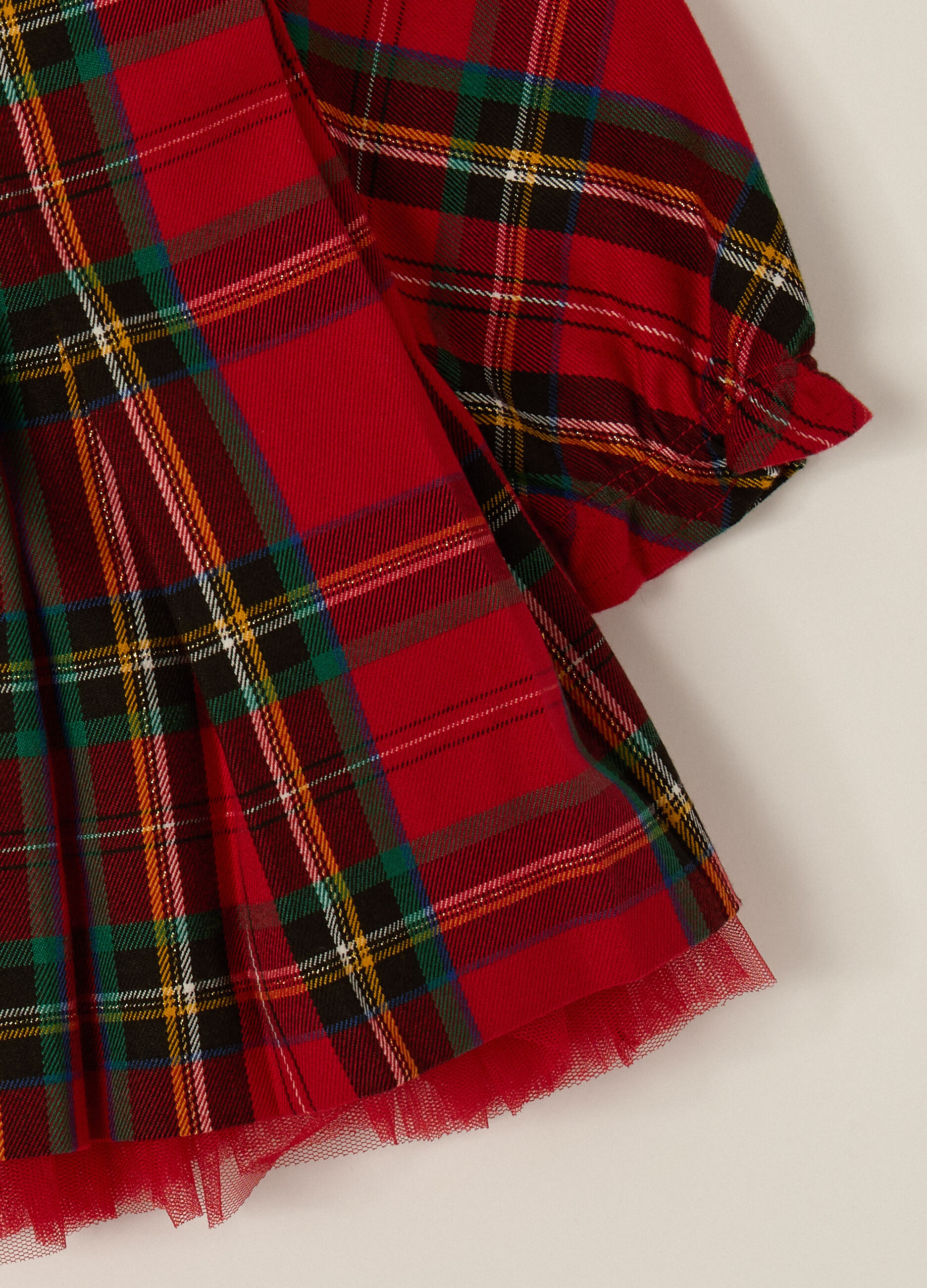 Abito rosso scozzese per bambina_2