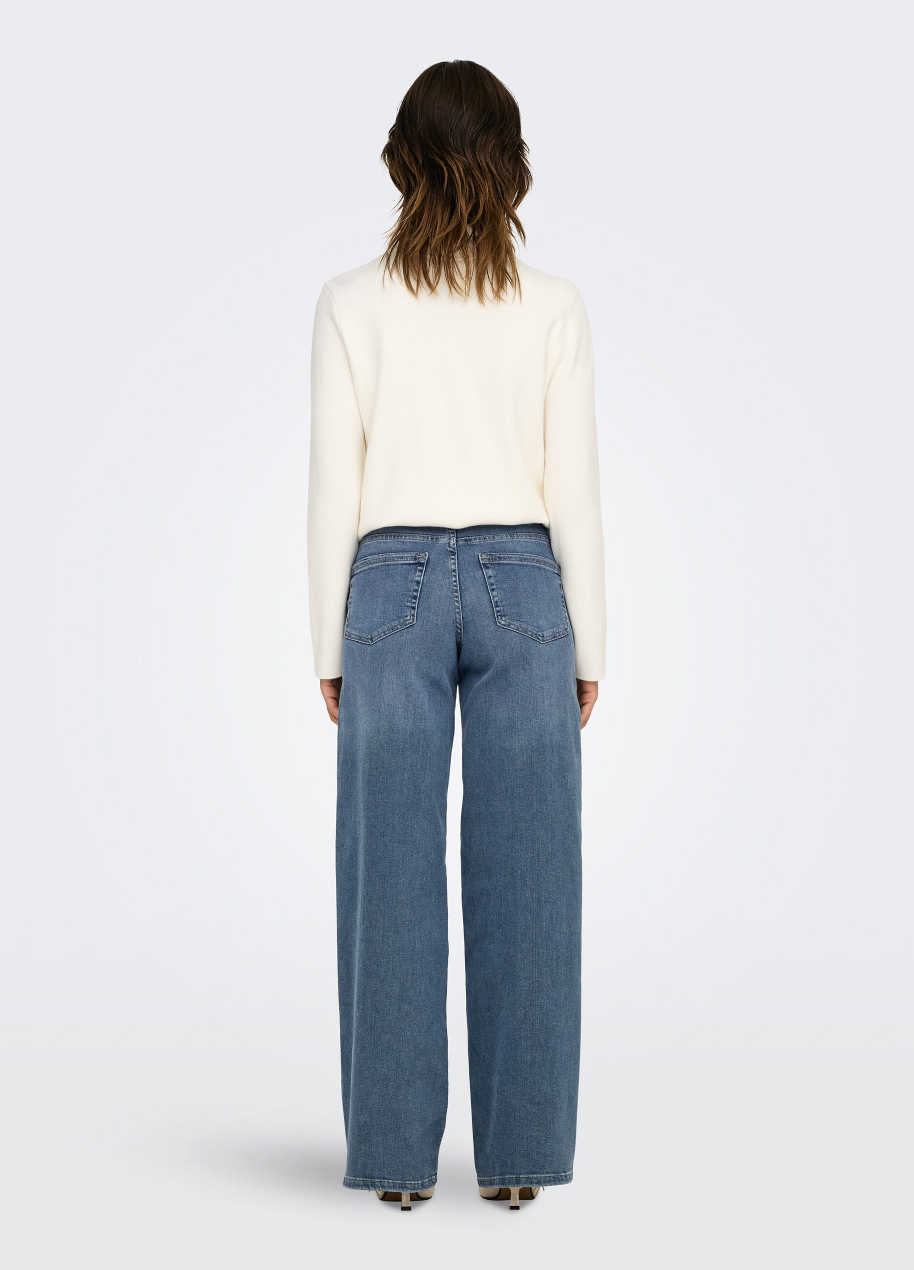 Pantaloni in denim wide leg donna_1