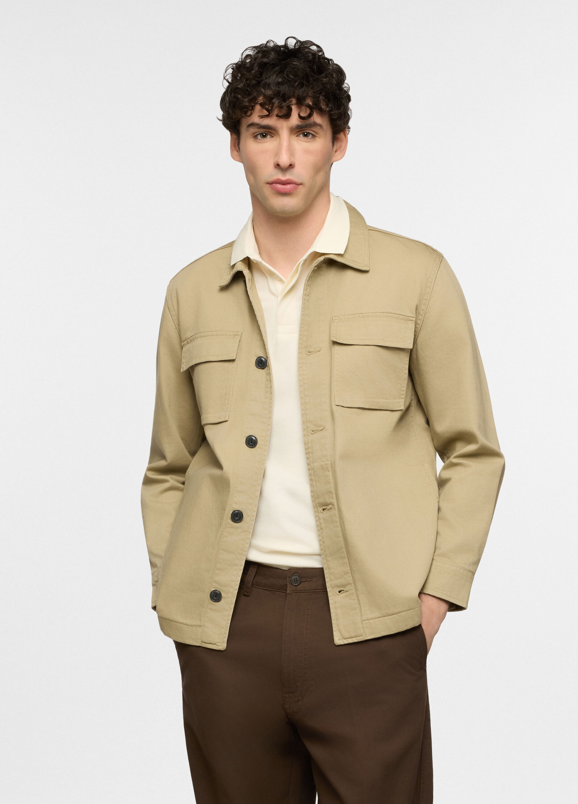Overshirt in puro cotone uomo_0