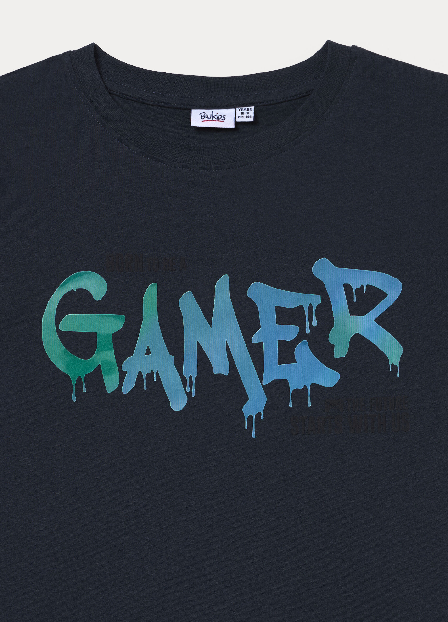 T-shirt girocollo in jersey di puro cotone ragazzo_2