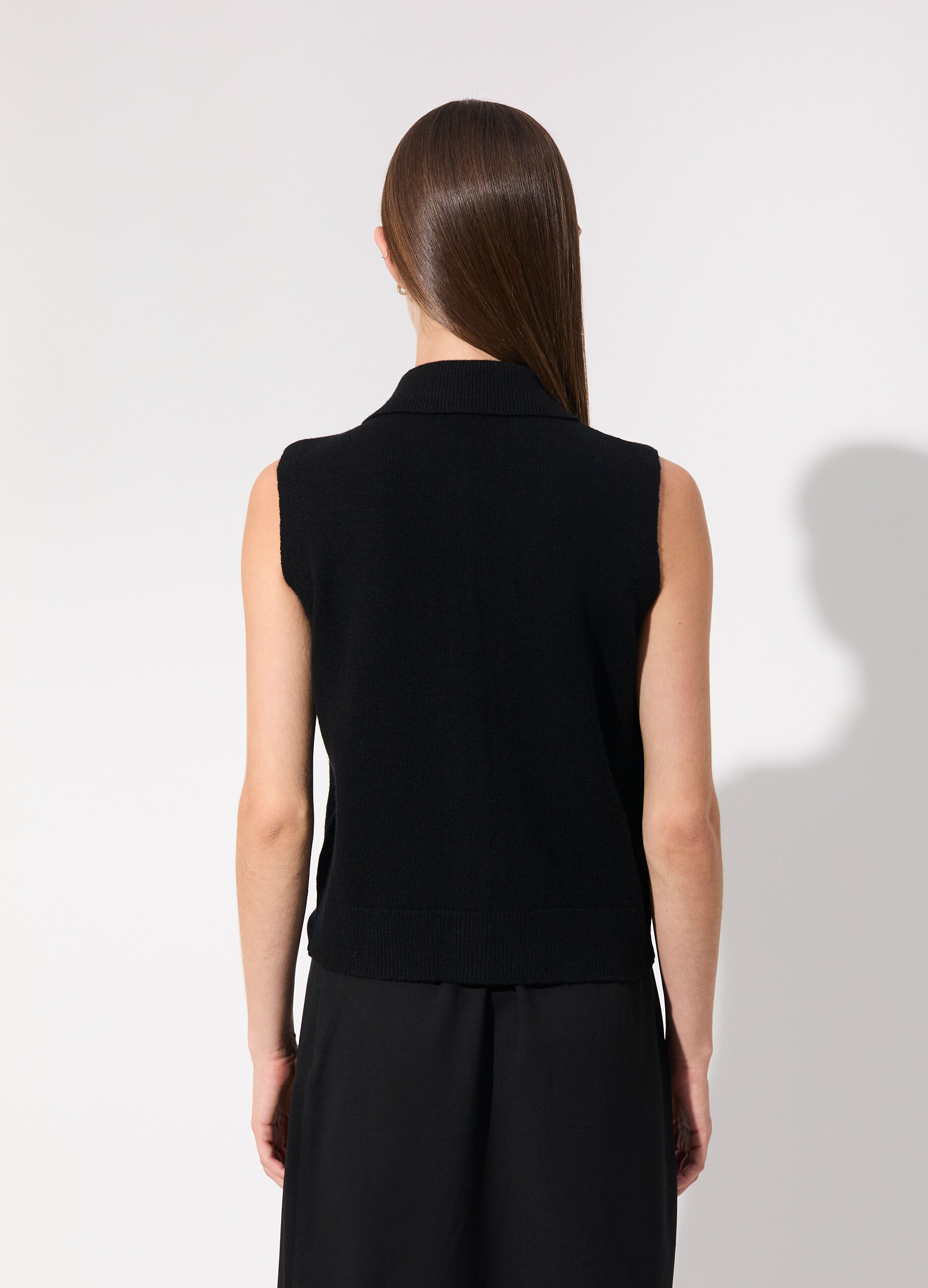 Gilet tricot in pura lana donna_2