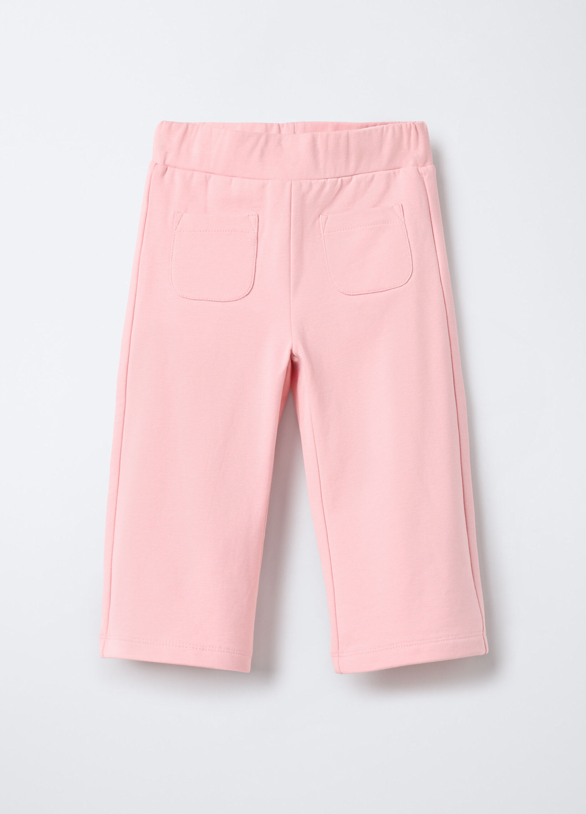 Leggings in cotone garzato stretch Wide Leg bimba_0