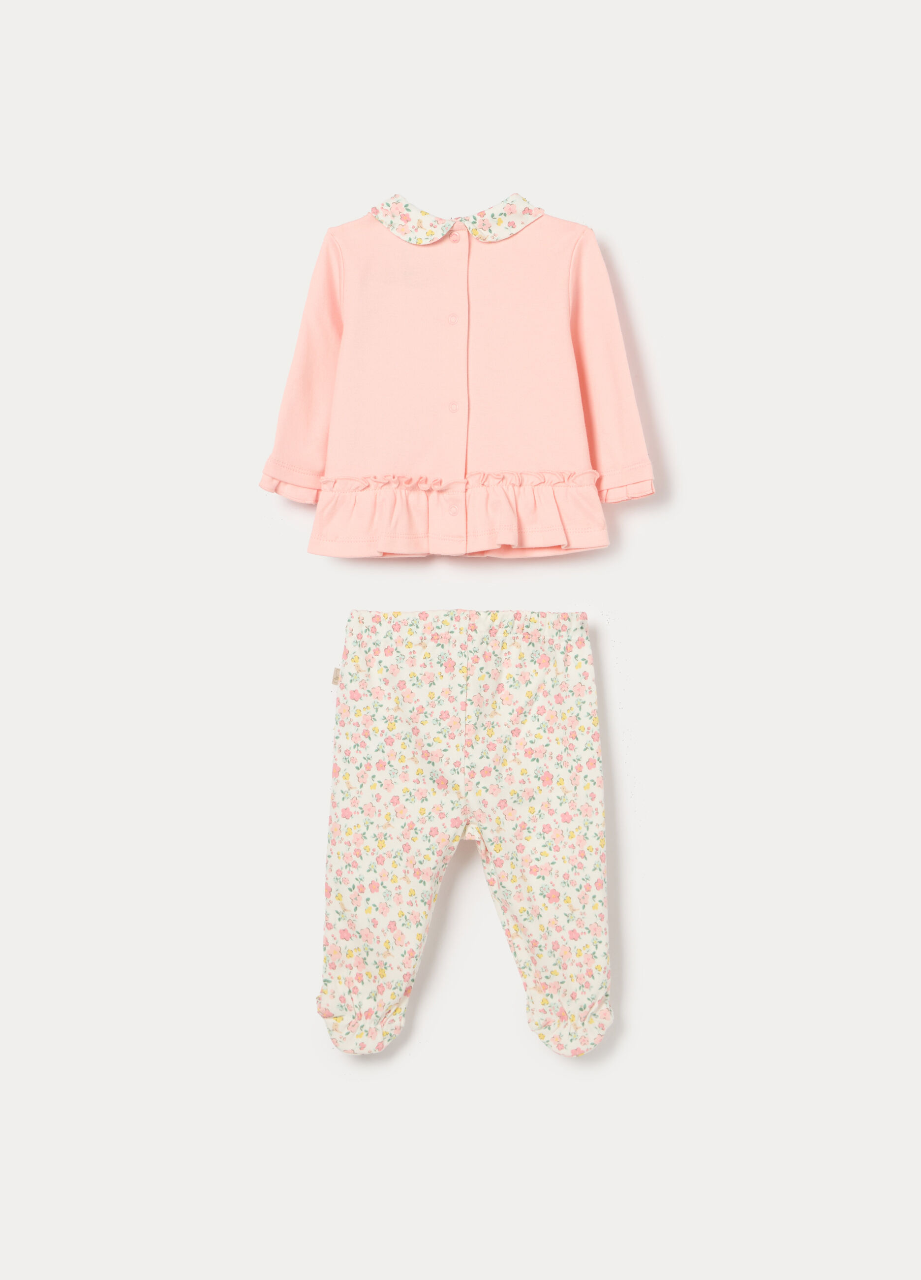 Jogging set in interlock di puro cotone neonata_1