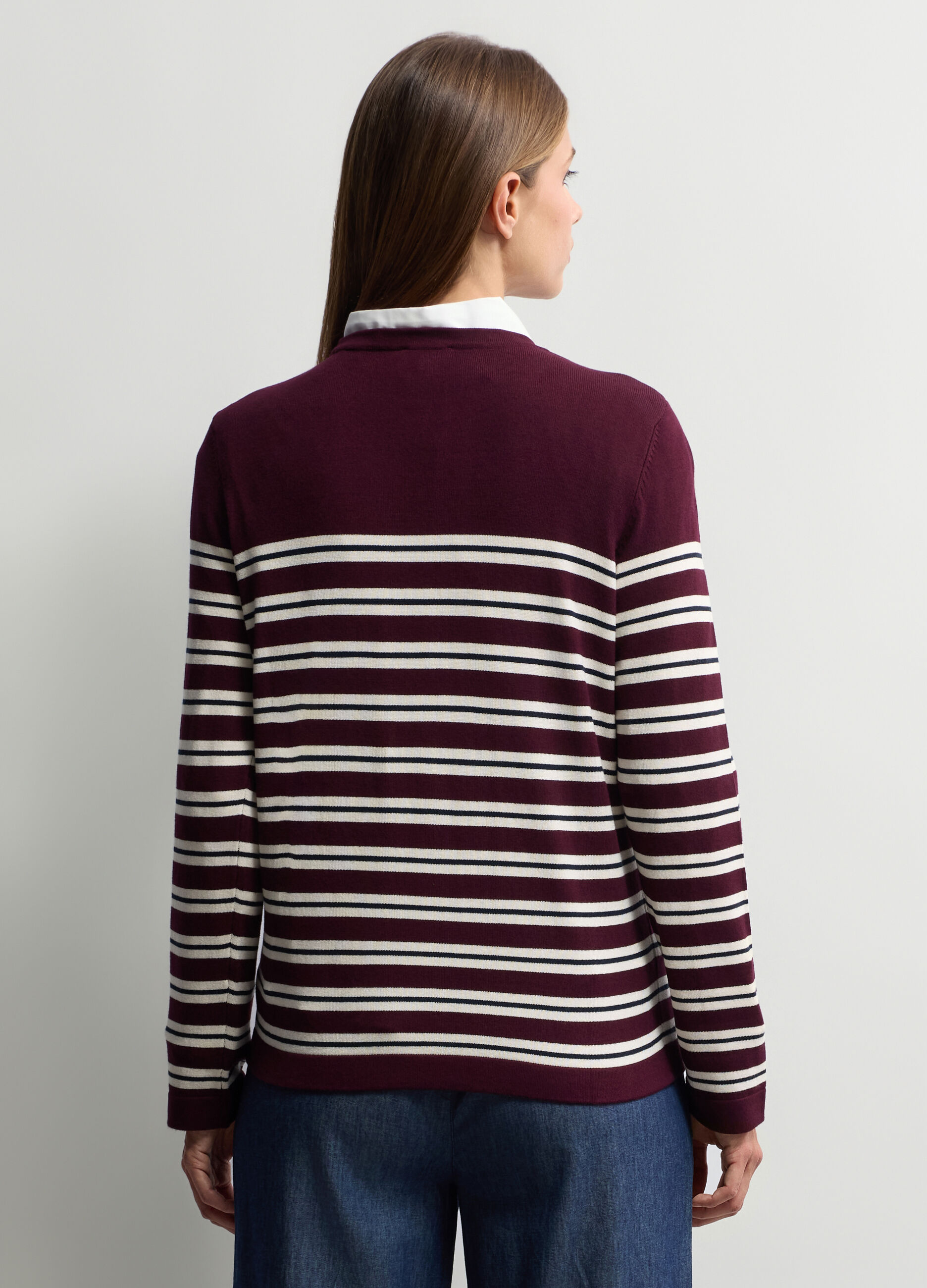 Maglia girocollo in costina donna_1