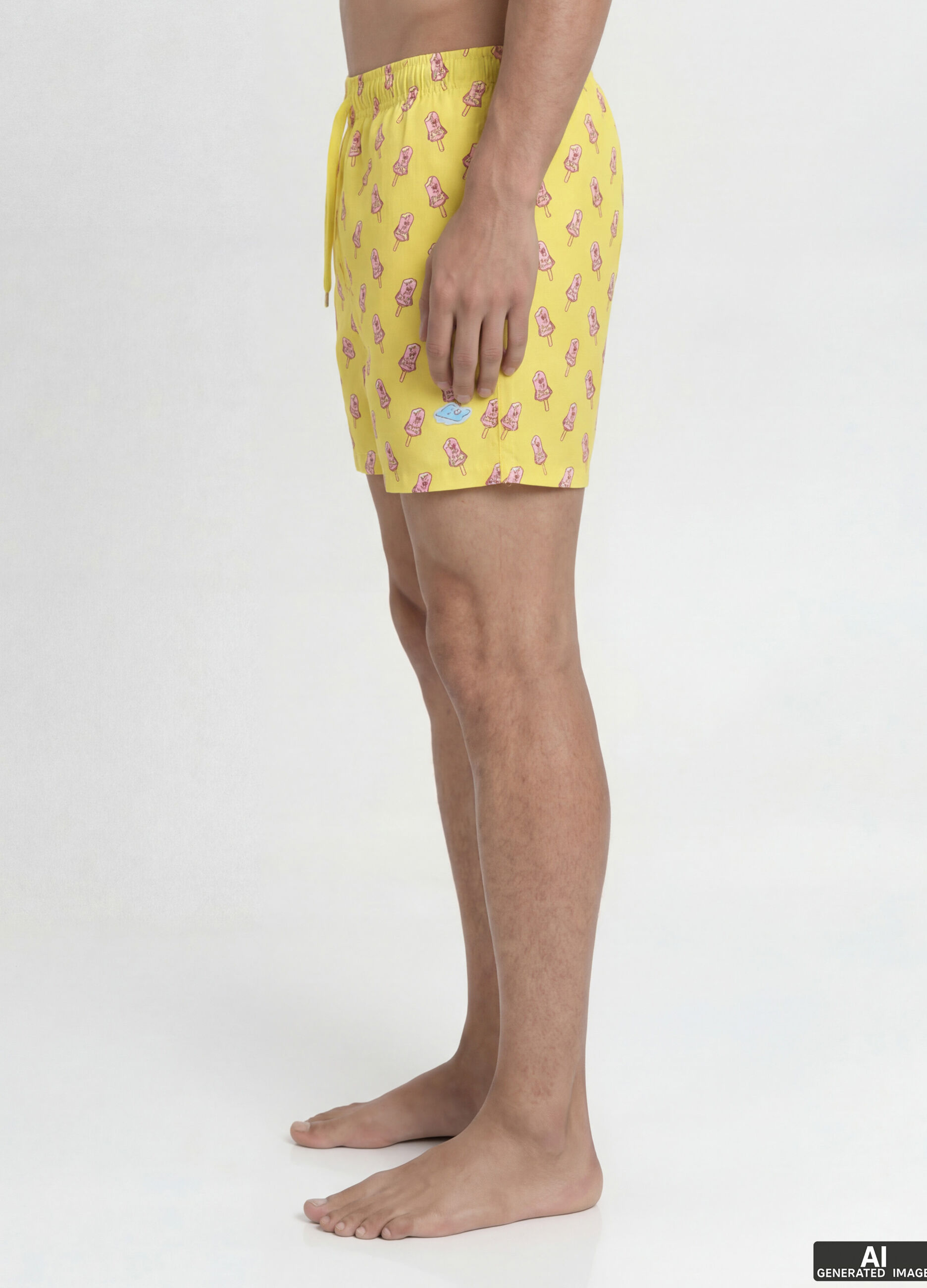 Boxer mare con stampa uomo_3