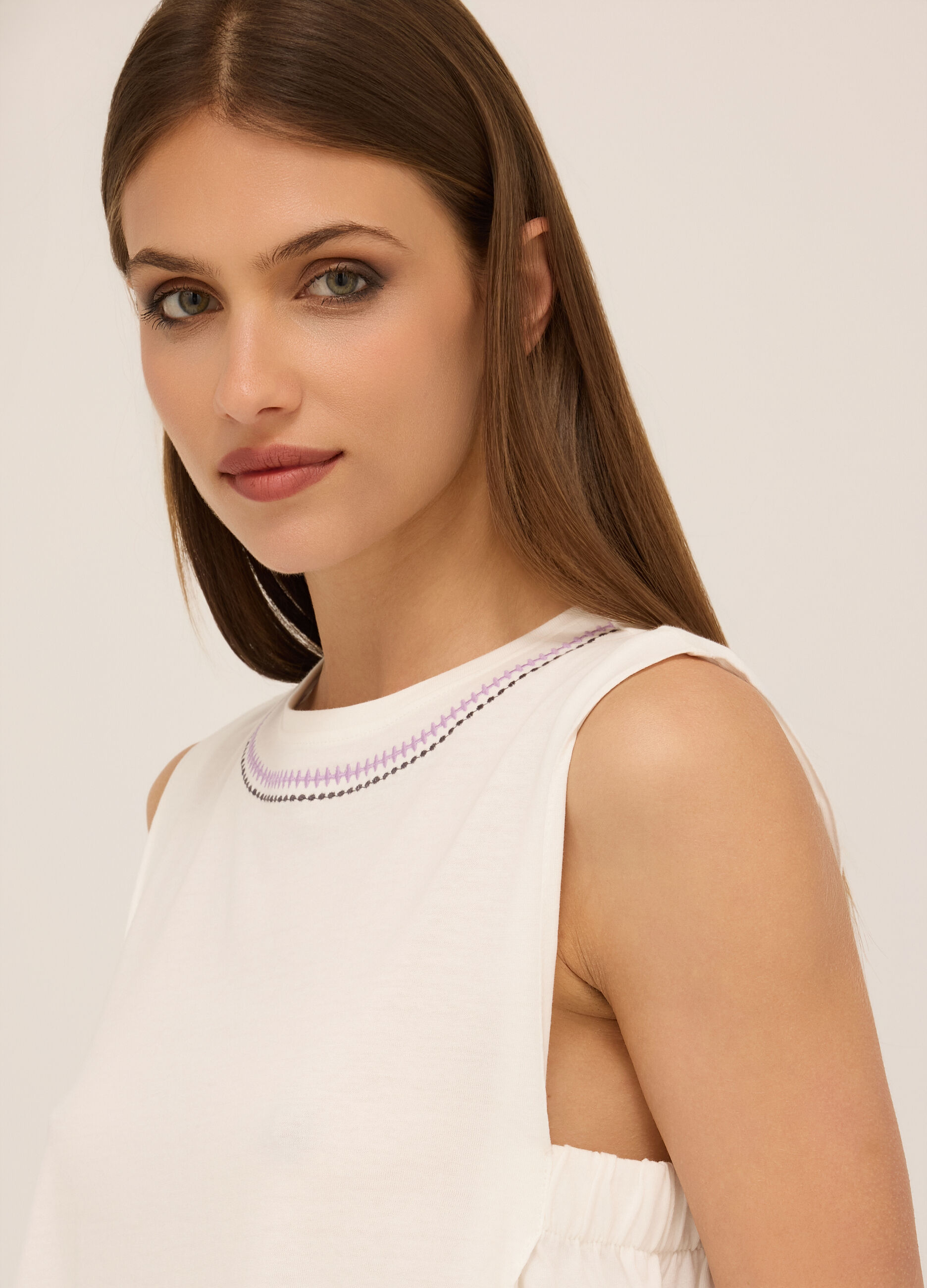 Canotta in jersey di puro cotone donna_2