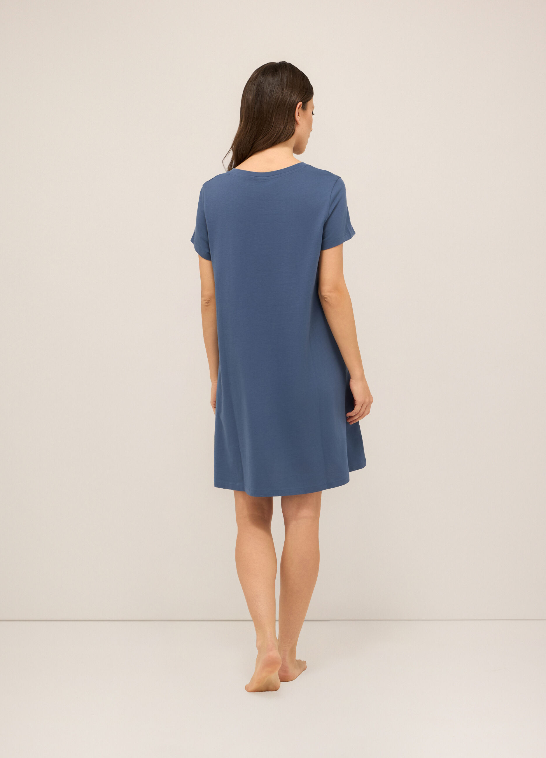 Camicia da notte in jersey di puro donna_1