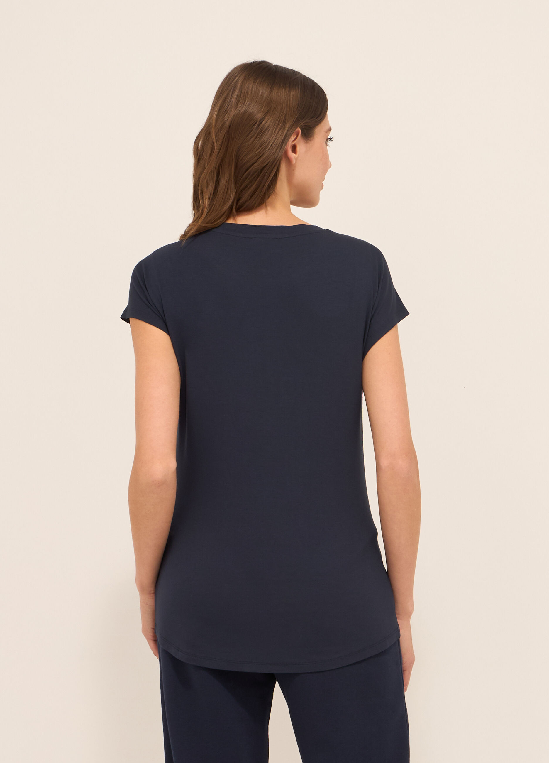 T-shirt in viscosa stretch donna_1