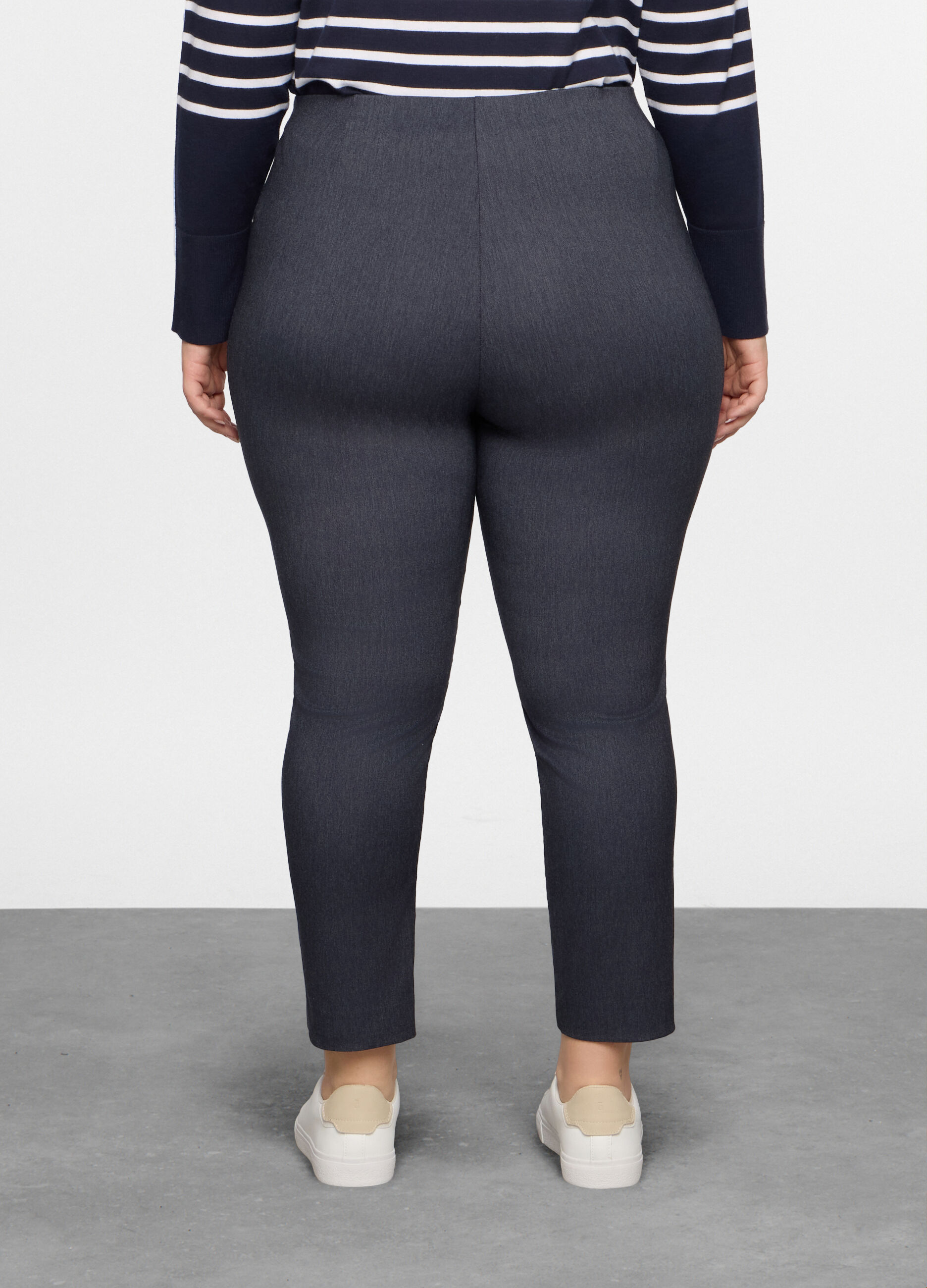 Pantaloni regular fit in poli viscosa stretch donna curvy_1