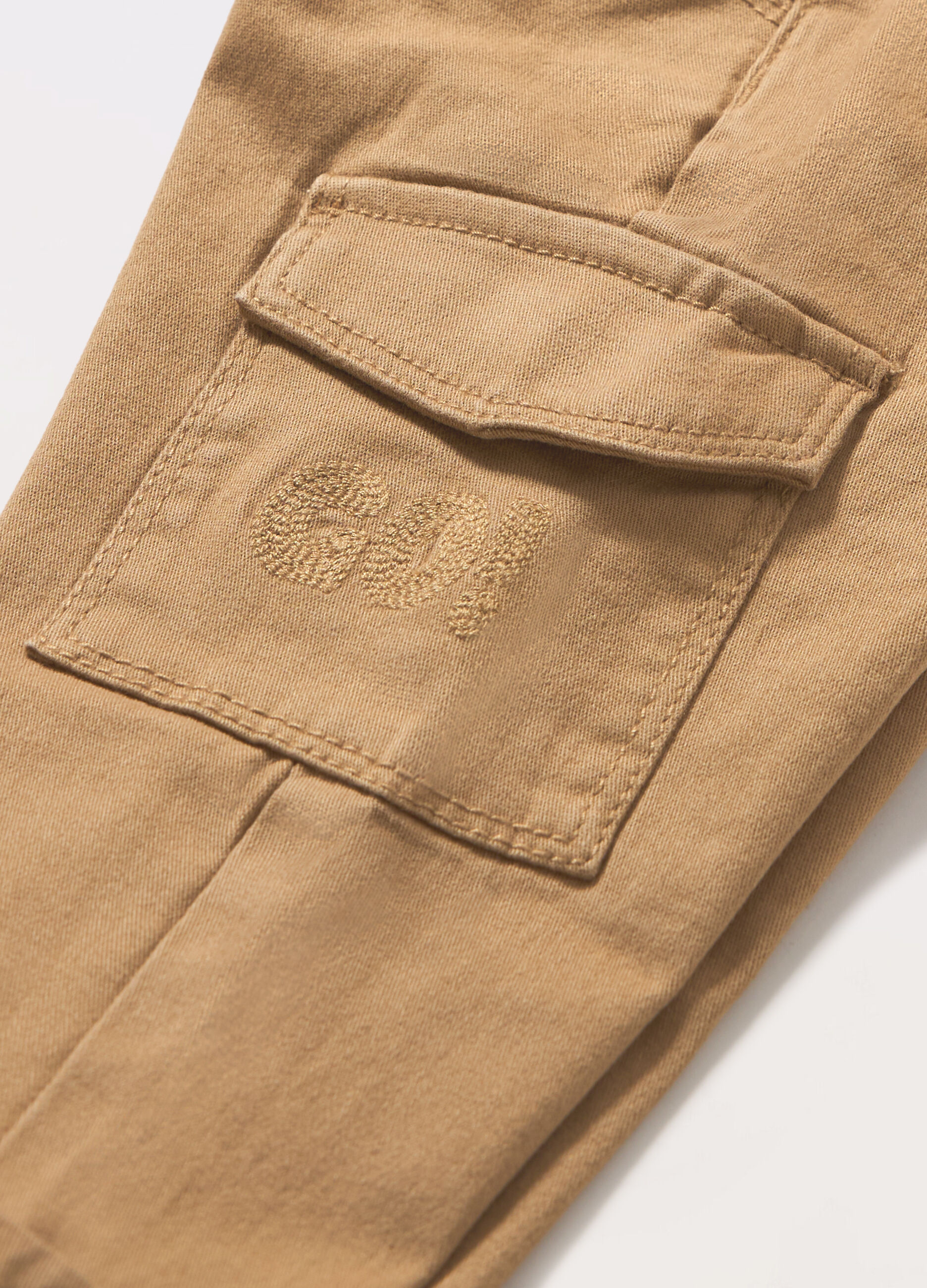 Joggers cargo in twill di cotone stretch neonato_1