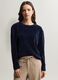 Maglione girocollo rasato in ciniglia donna_0