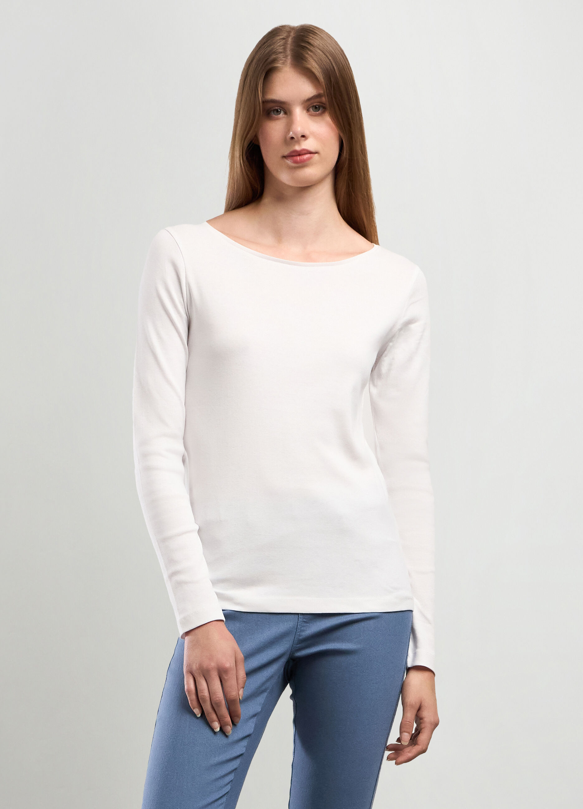 T-shirt in puro cotone donna_0