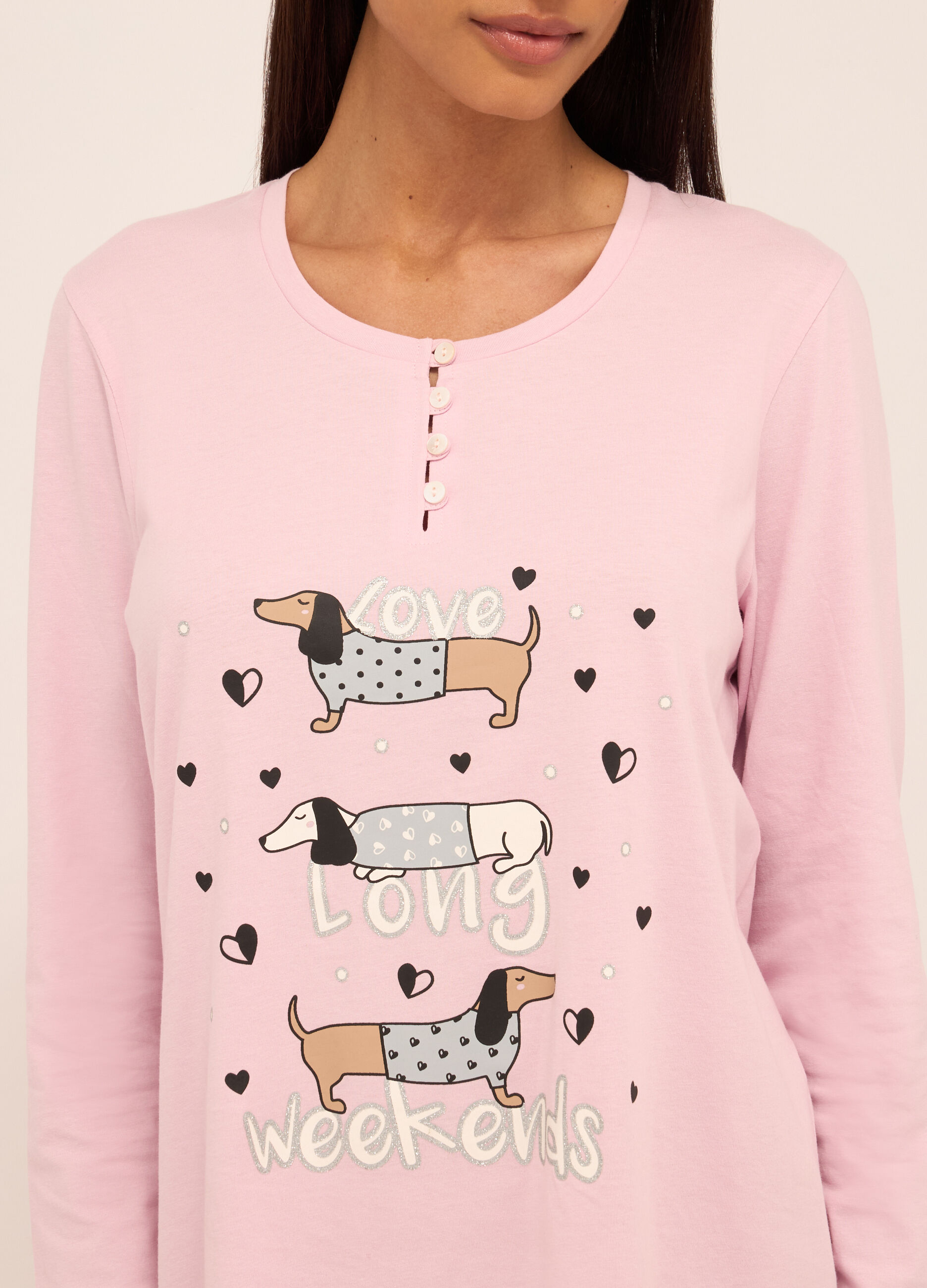 Camicia da notte in puro cotone donna_2