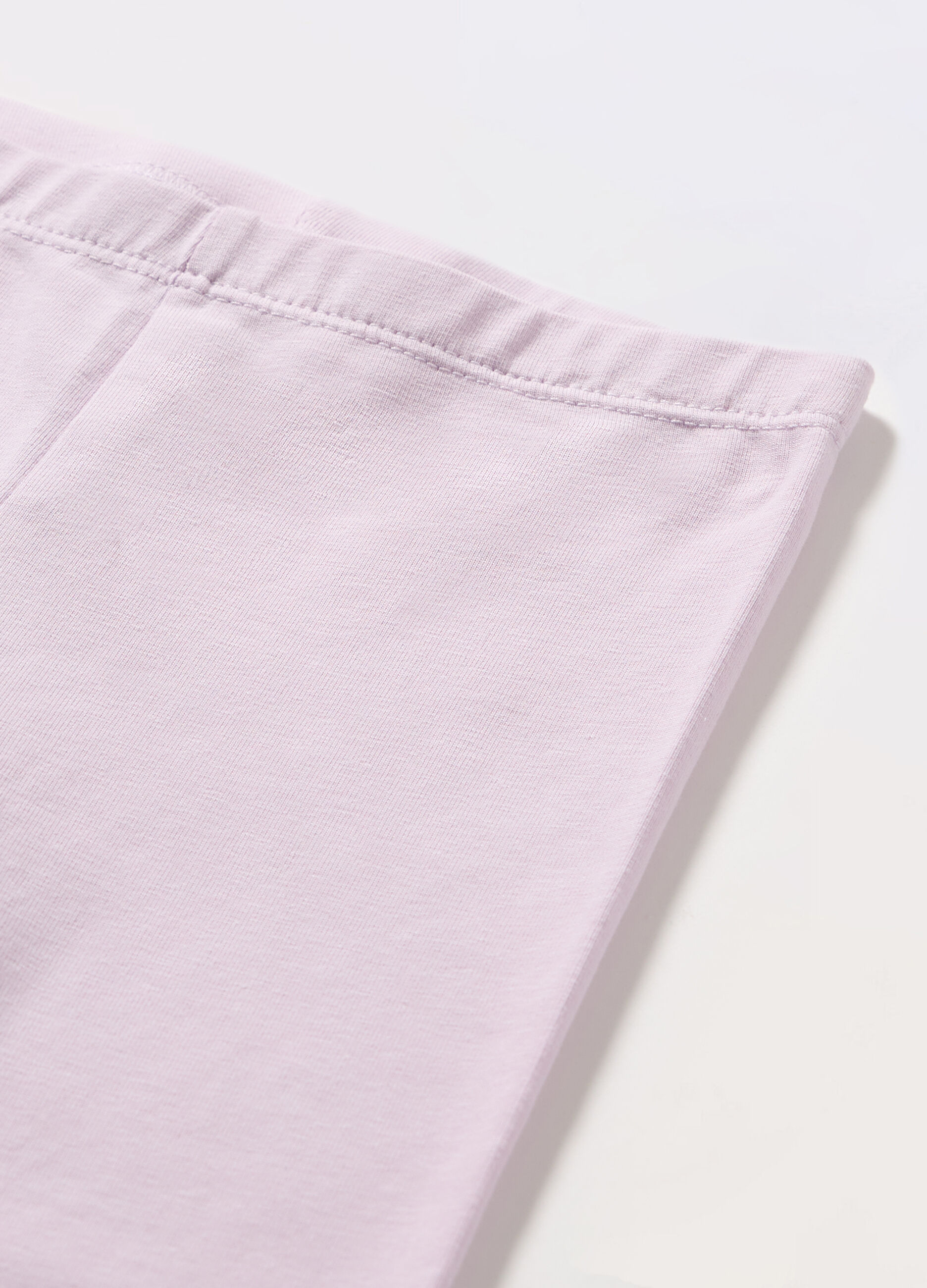 Leggings capri in jersey di cotone stretch neonata_1