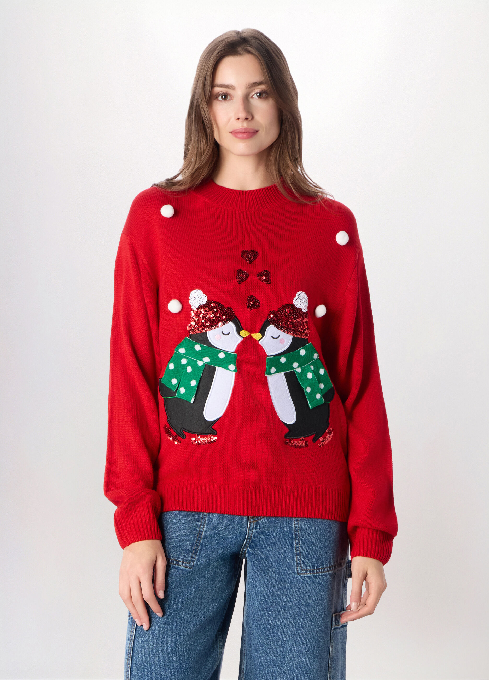 Girocollo tricot natalizio donna_0