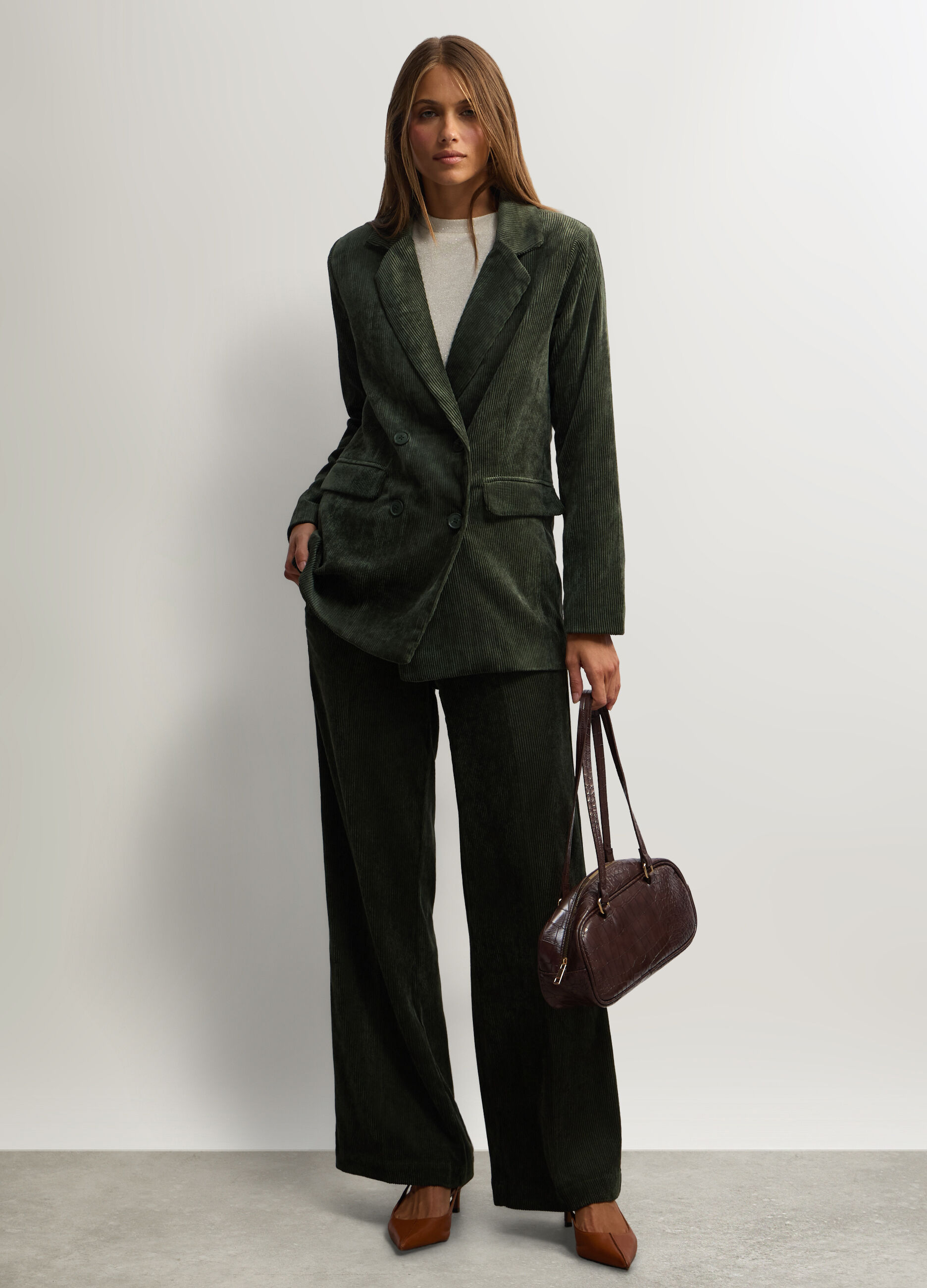 Blazer in velluto a coste donna_0