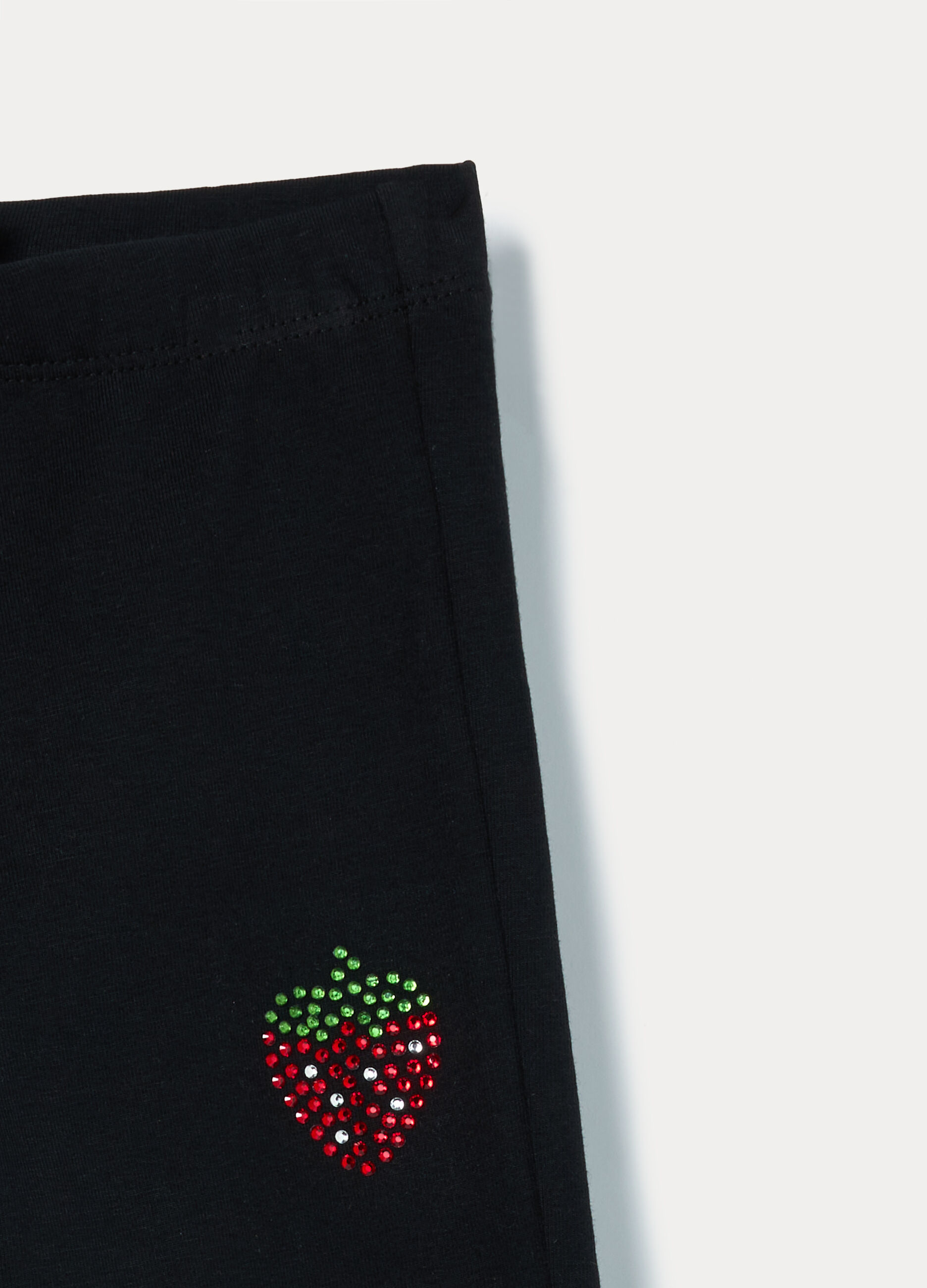 Leggings flare fit in jersey di cotone stretch bambina_2