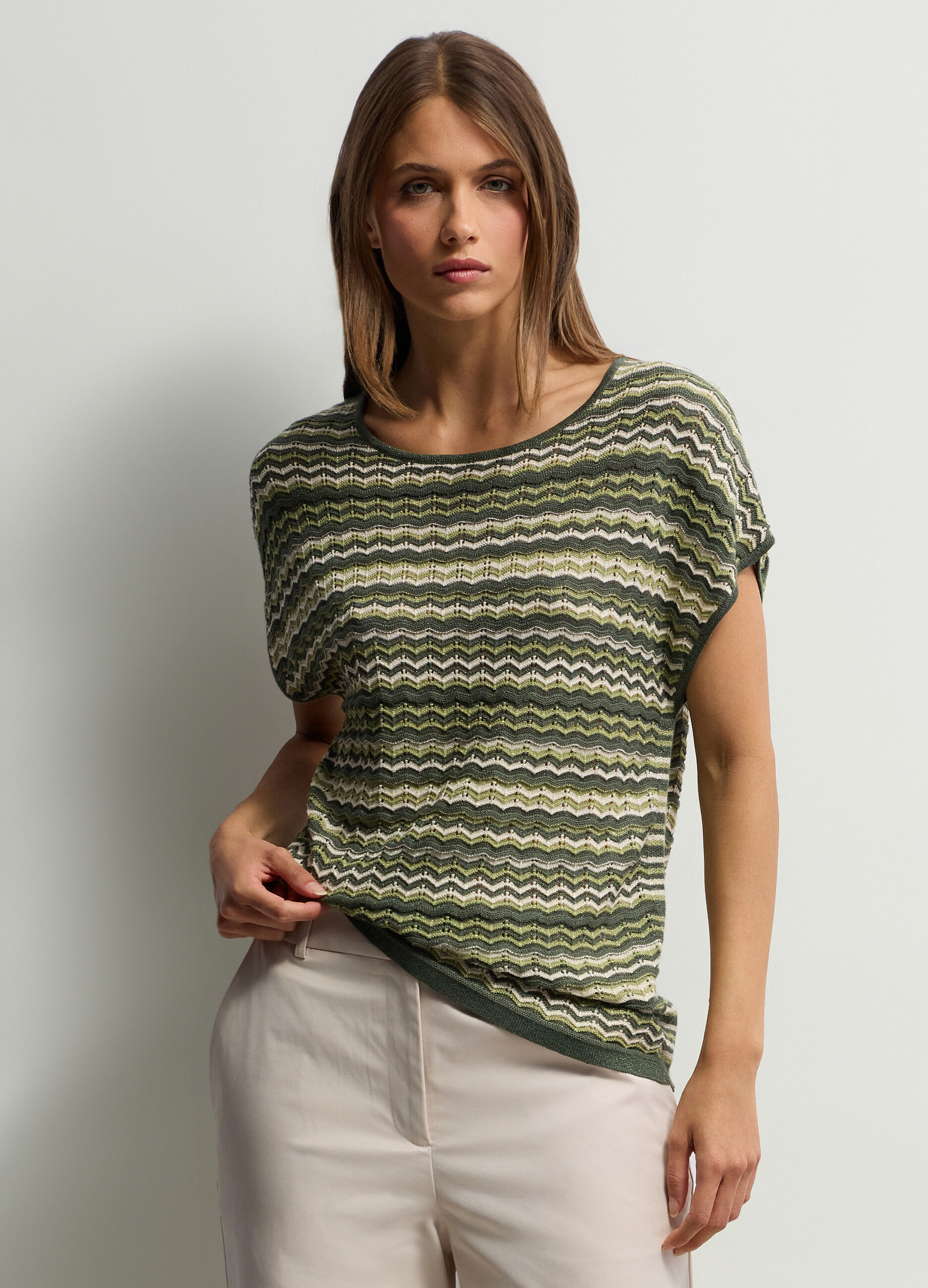 Maglia kimono girocollo operata donna_0