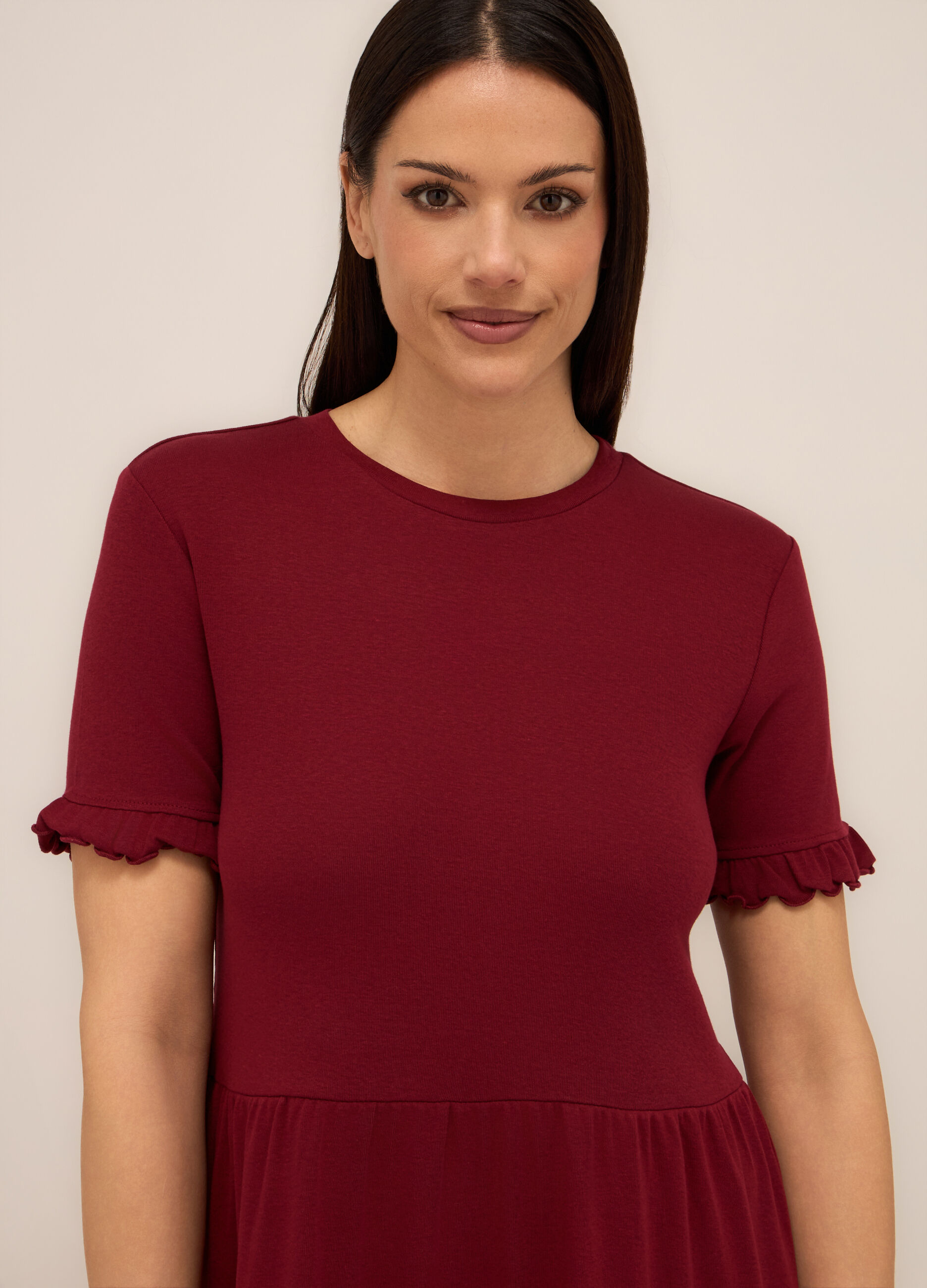 Abito in jersey di cotone stretch donna_2