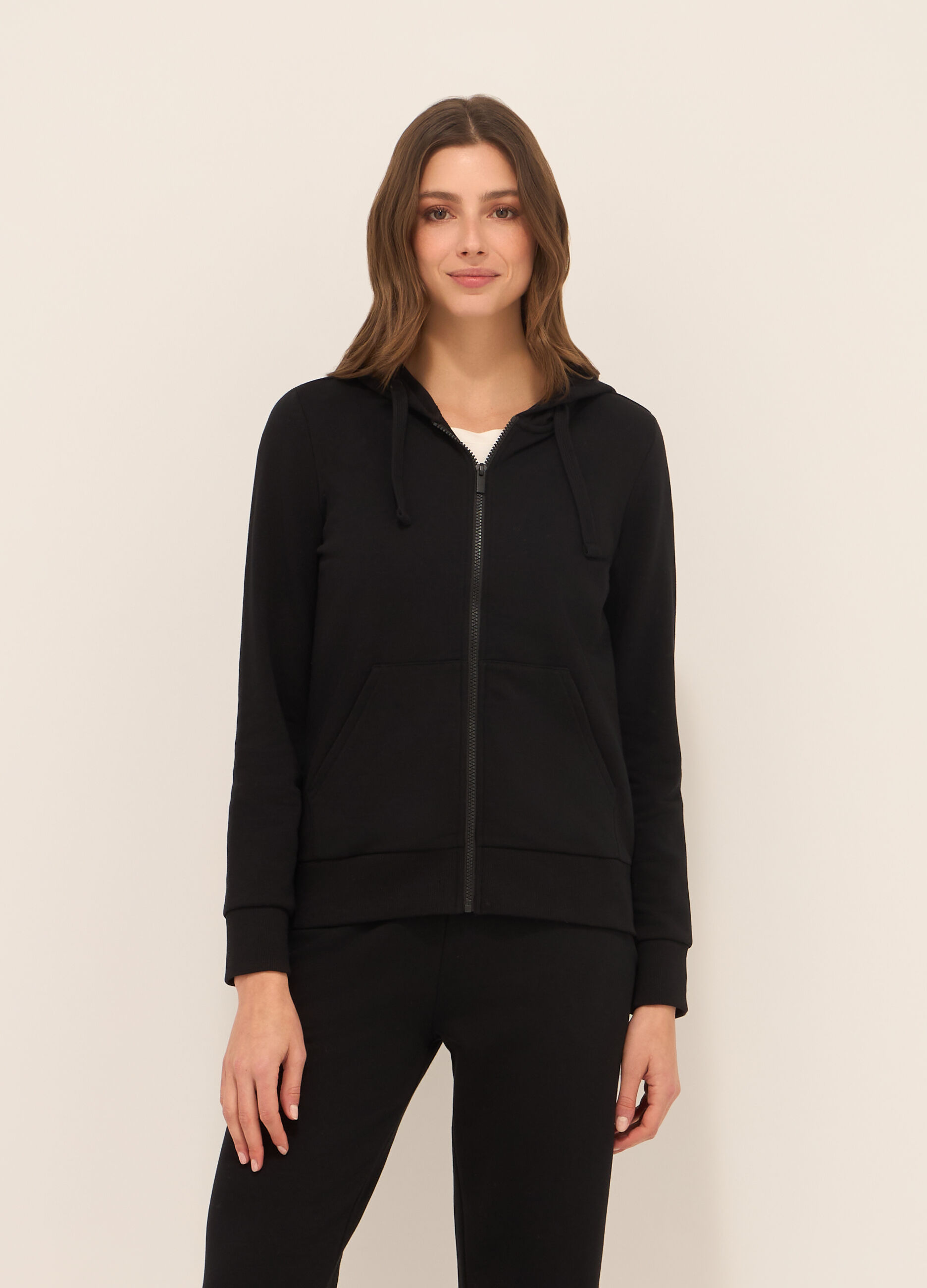 Felpa in french terry di misto cotone donna_0