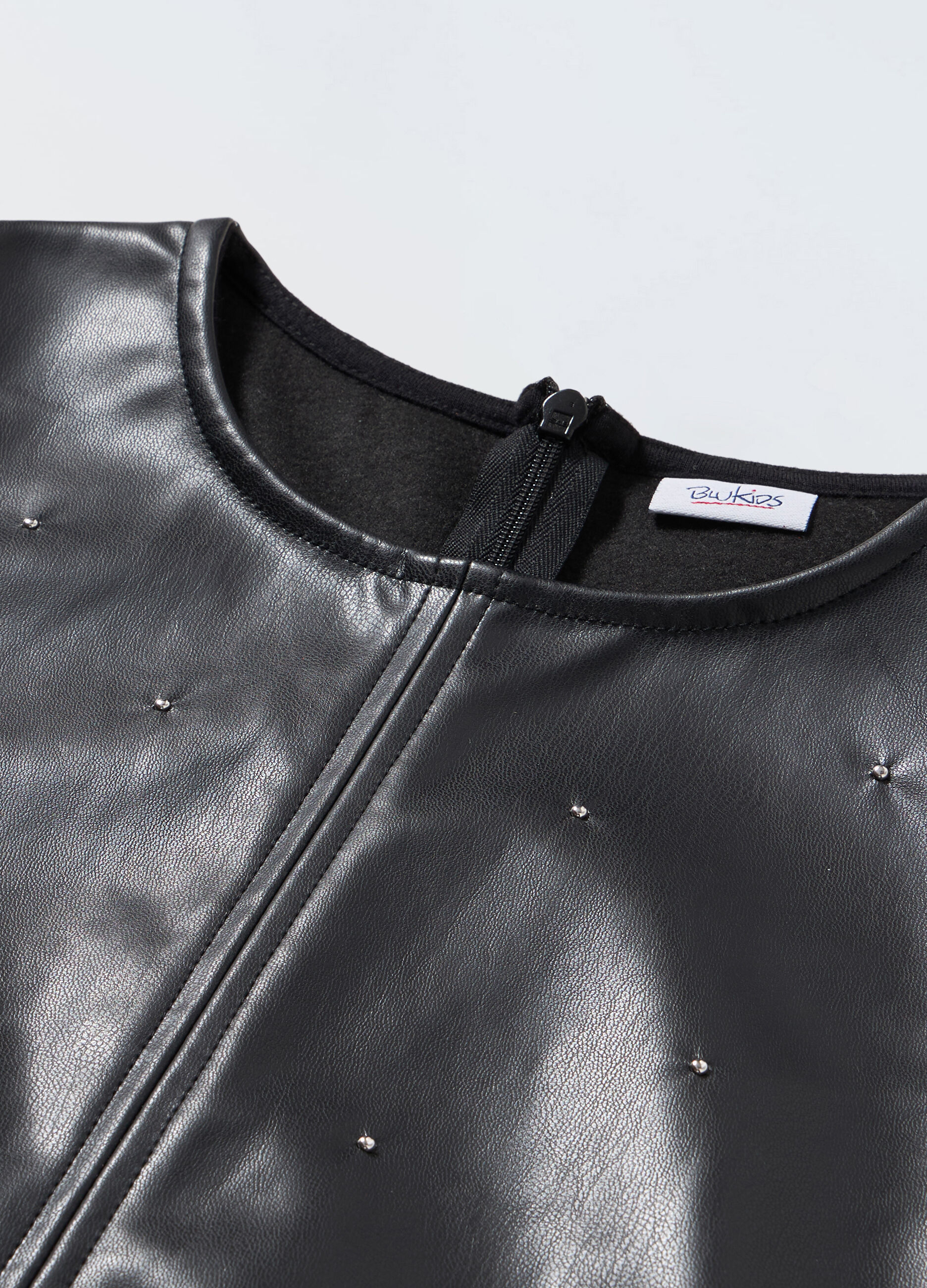 Vestito in eco pelle ragazza_1