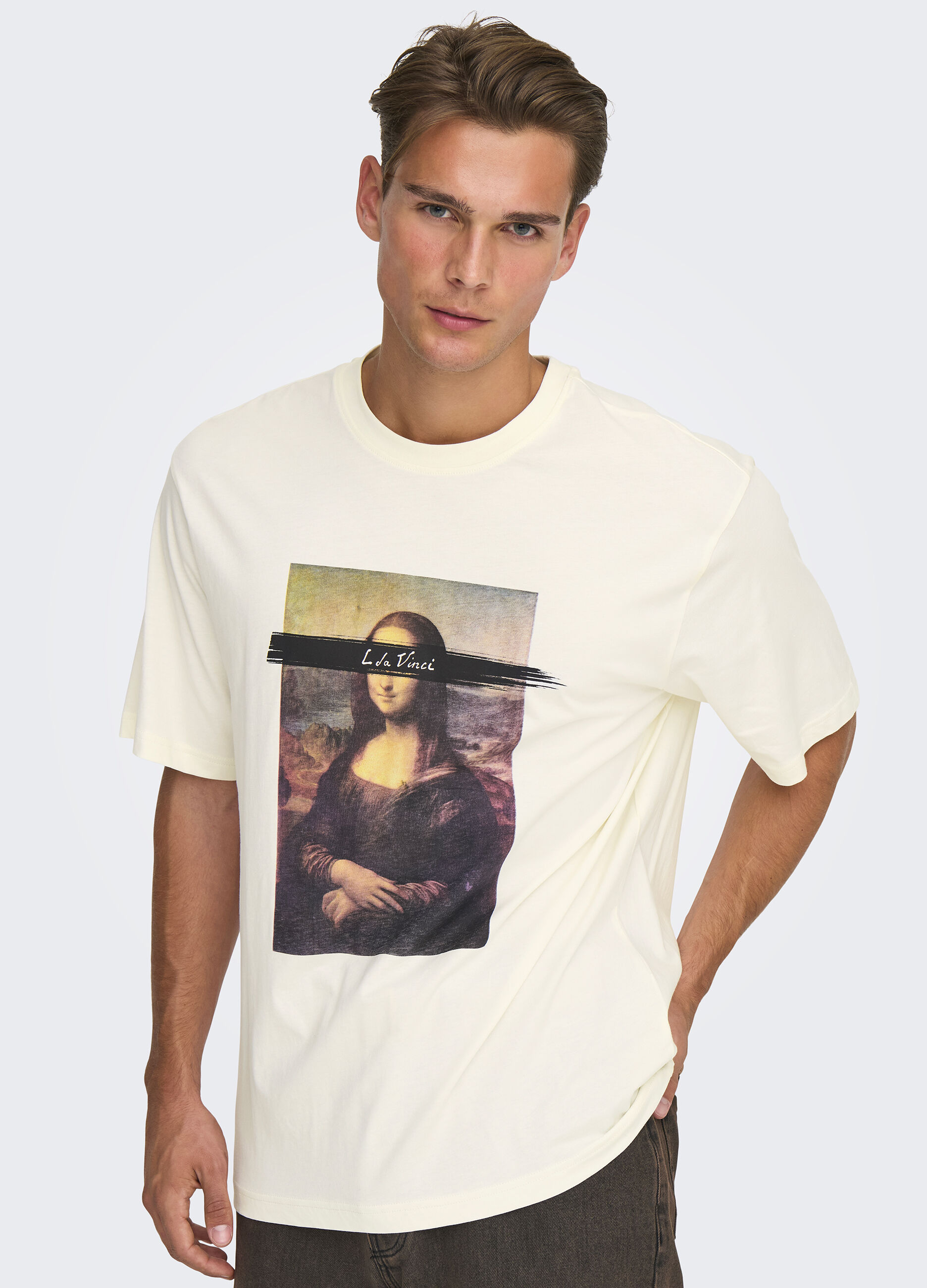 T-shirt relaxed fit Monnalisa uomo_4