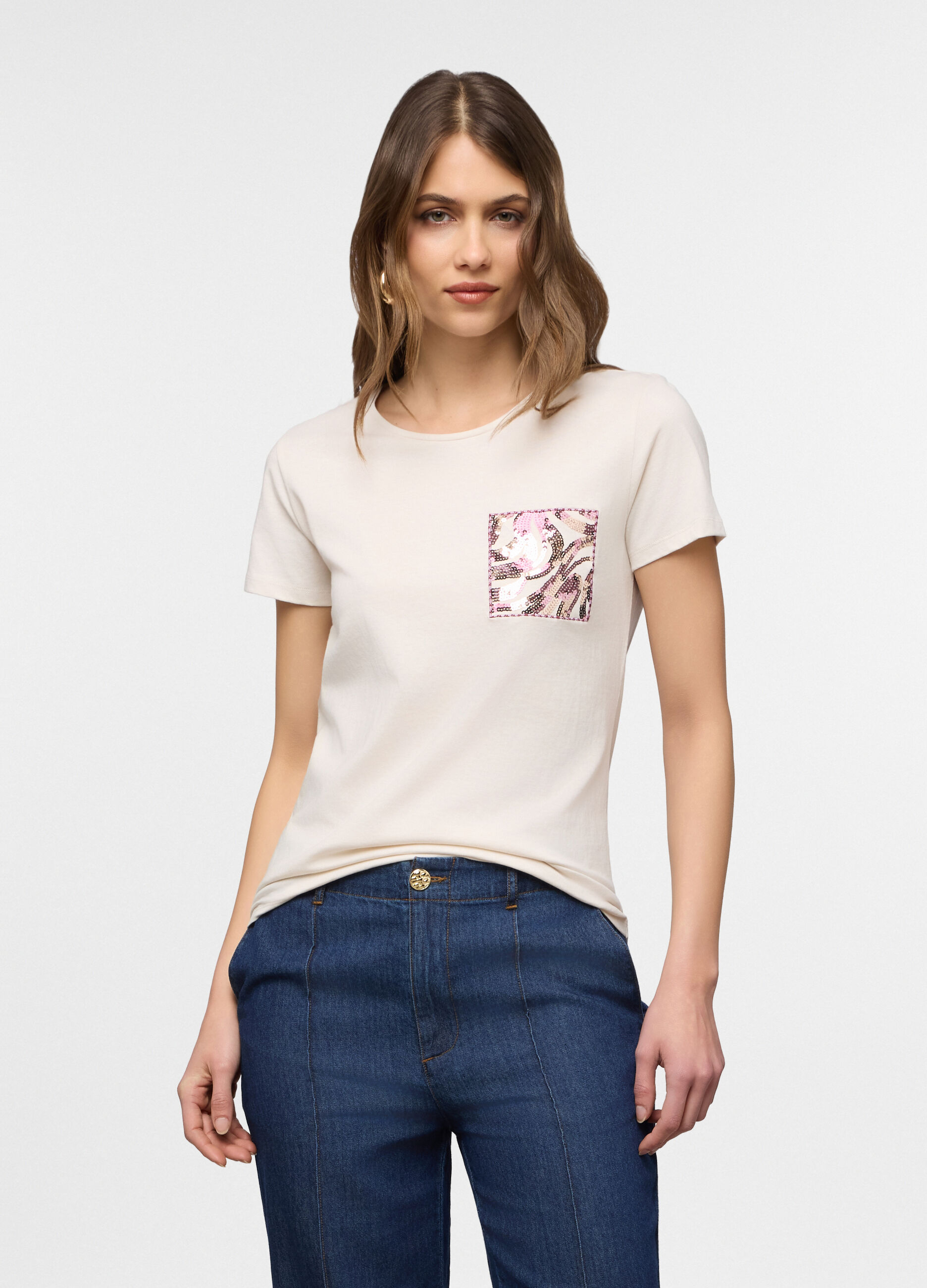 T-shirt girocollo donna_0